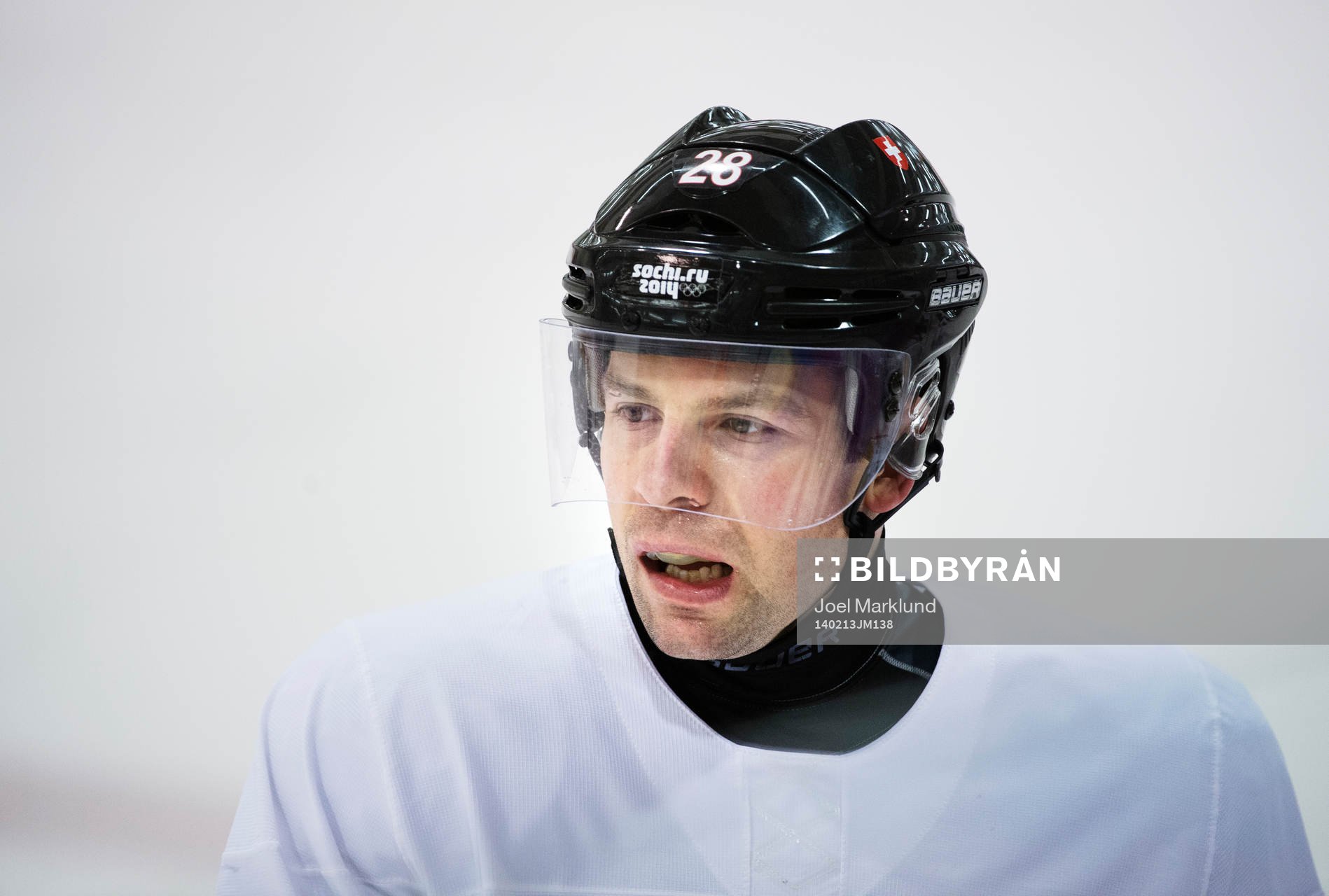 Martin Plüss på Schweiz ishockeylandslags träning