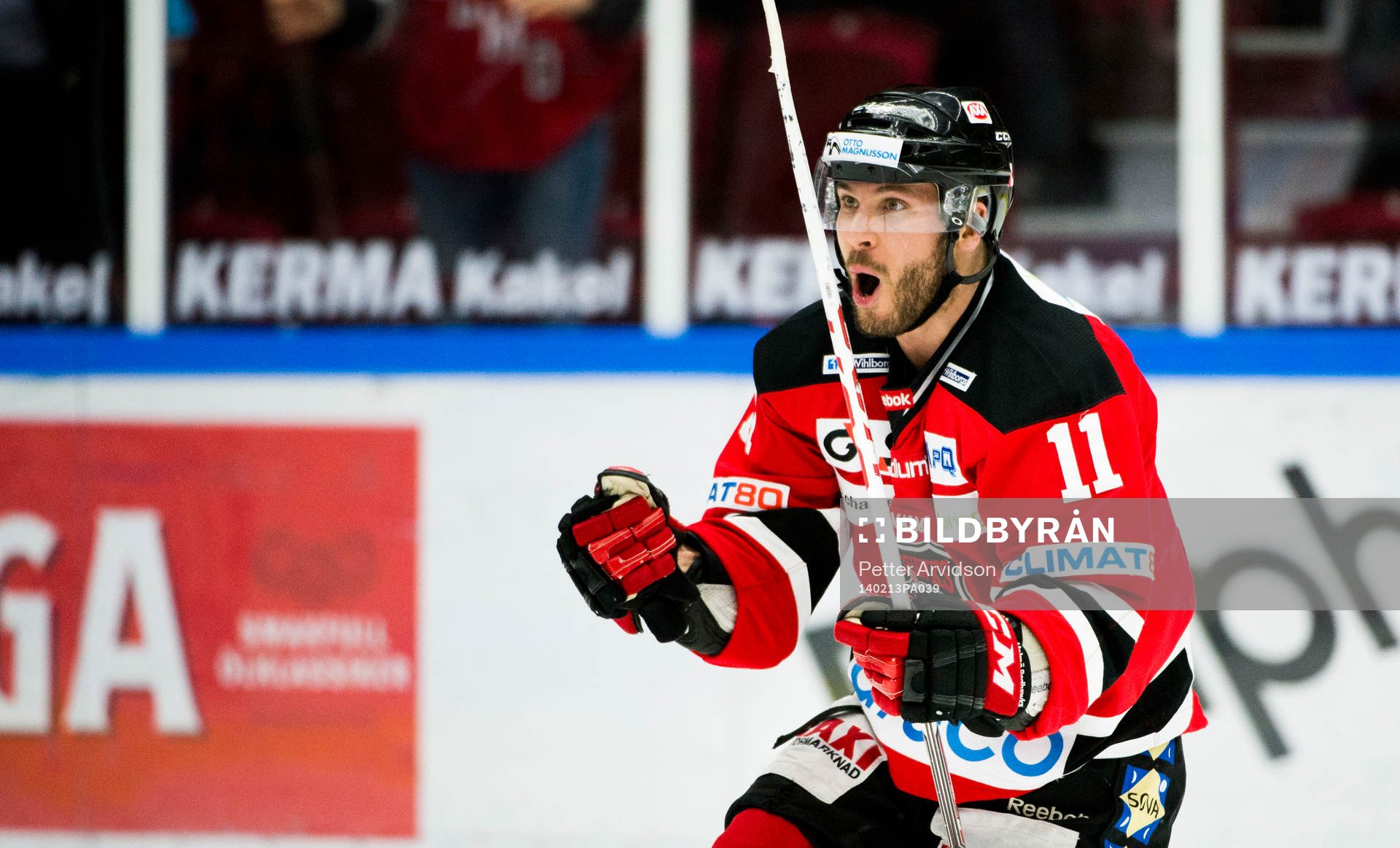 Malmö Redhawks Joey Tentute jublar
