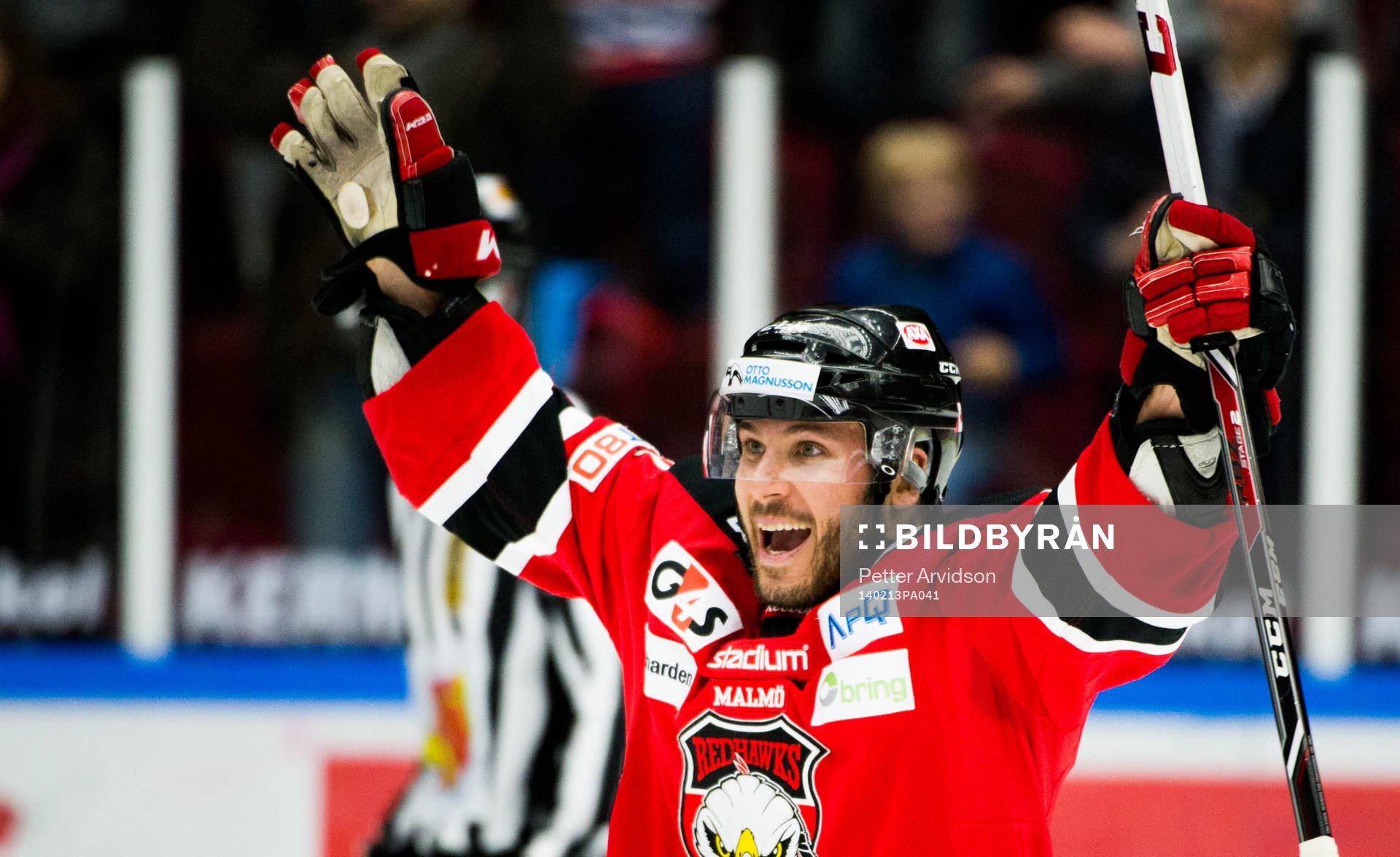 Malmö Redhawks Joey Tentute jublar