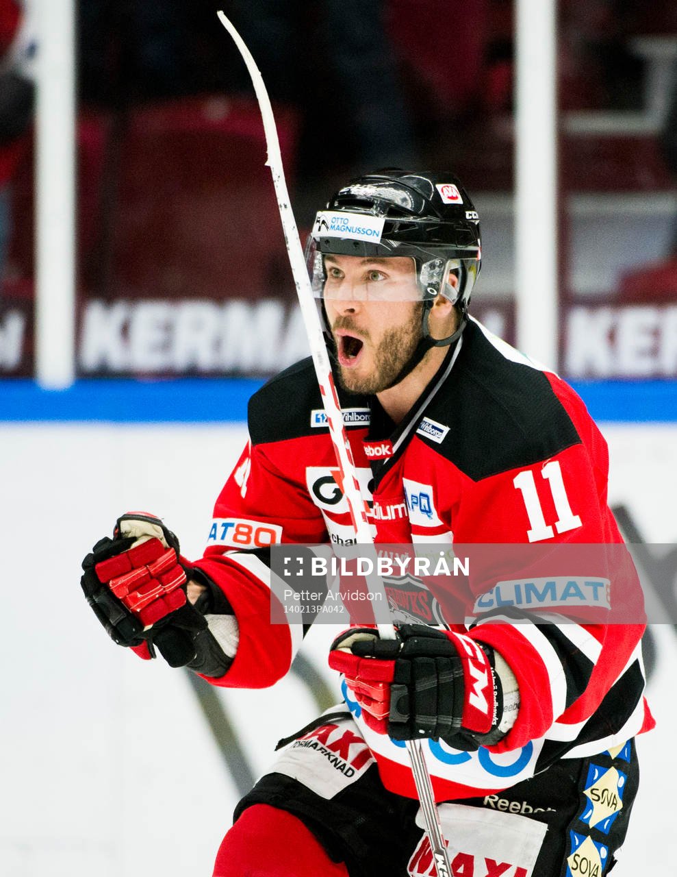 Malmö Redhawks Joey Tentute jublar