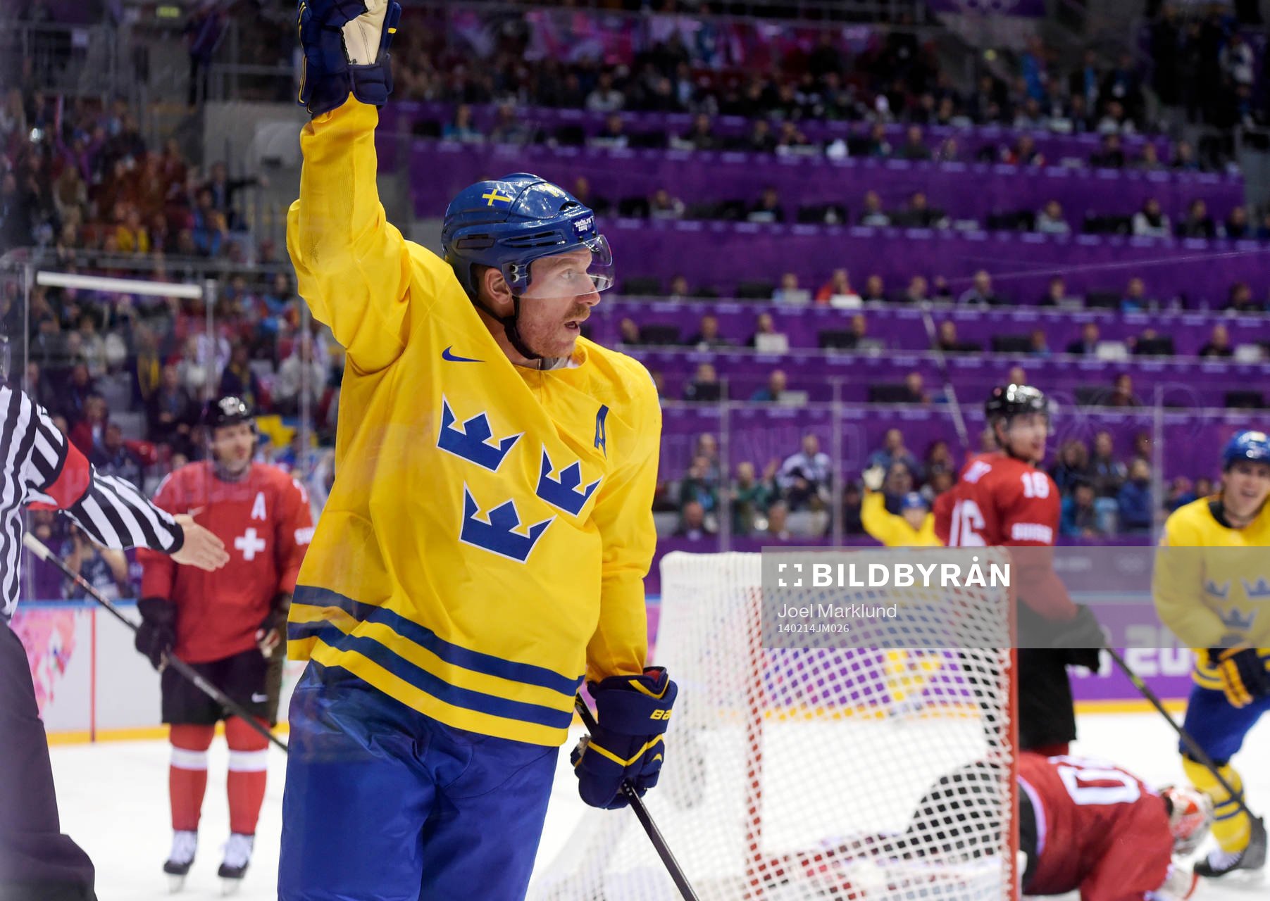 Sveriges Daniel Alfredsson jublar