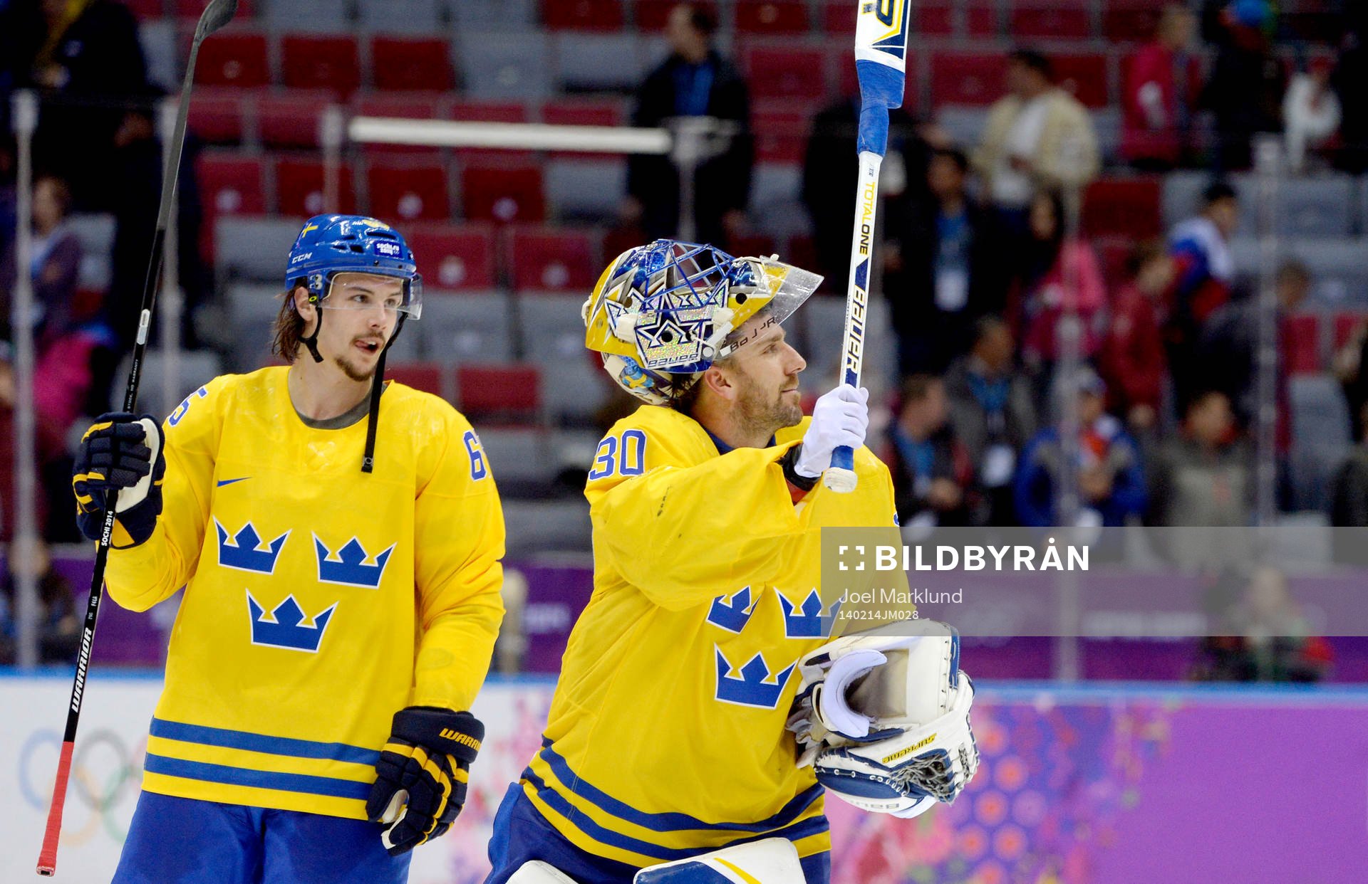 Sveriges målvakt Henrik Lundqvist och Sveriges Erik