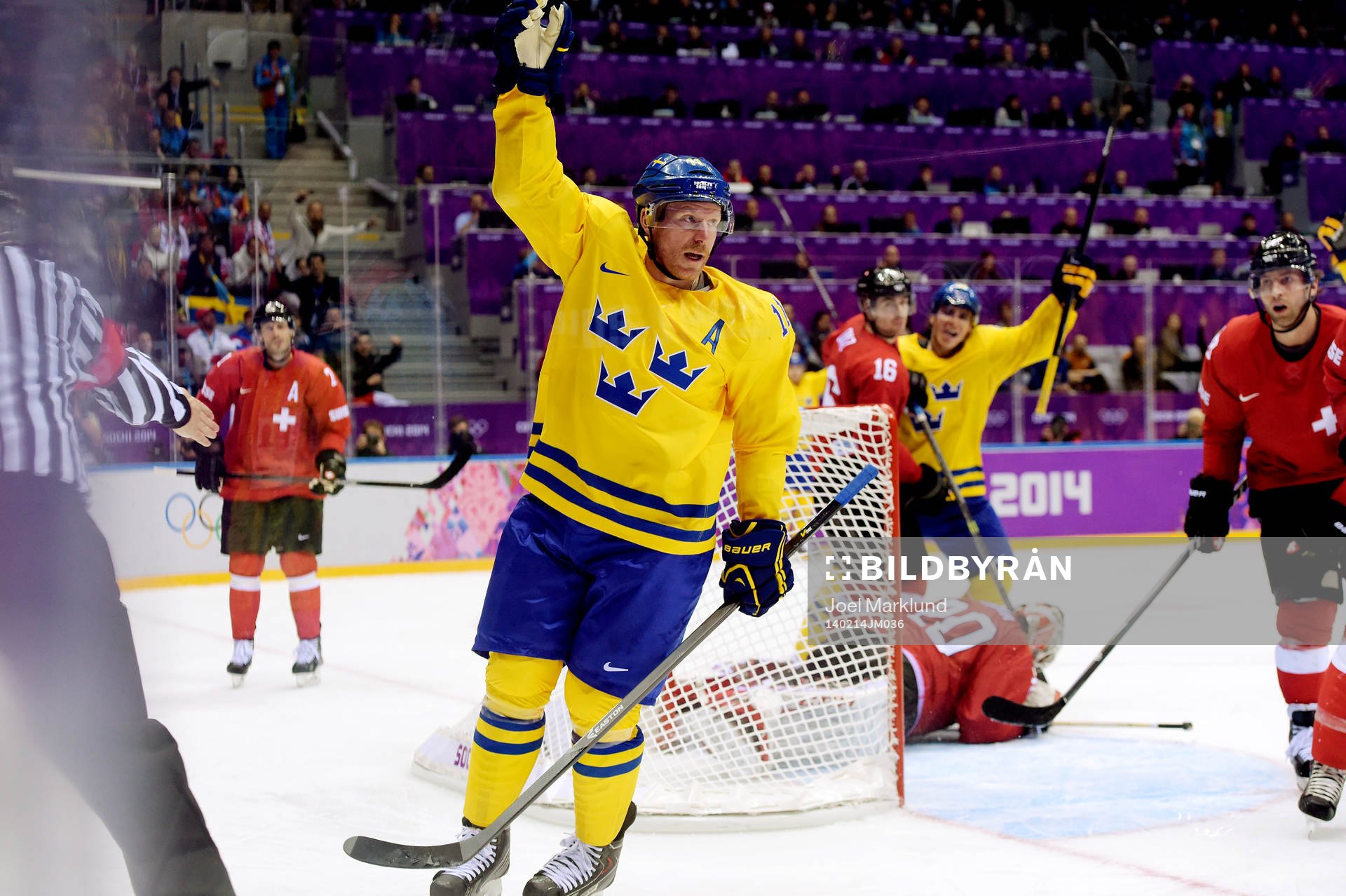 Sveriges Daniel Alfredsson jublar