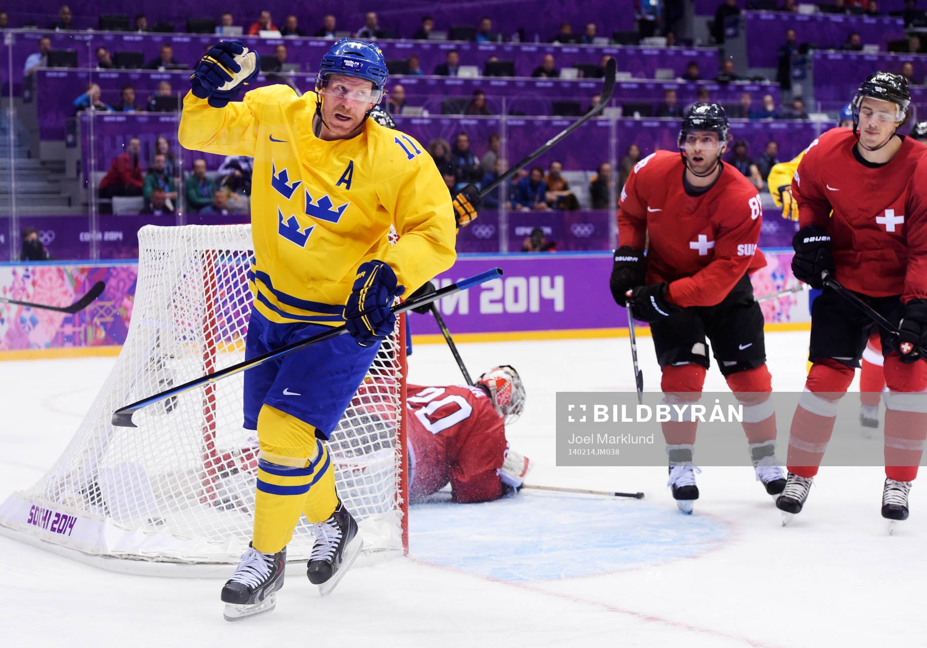 Sveriges Daniel Alfredsson jublar