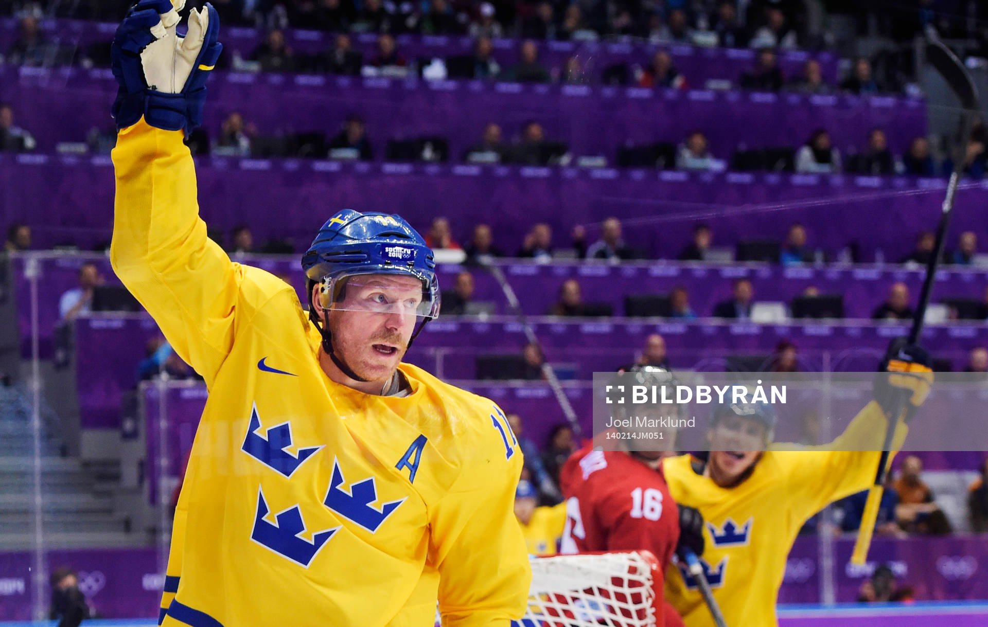 Sveriges Daniel Alfredsson jublar