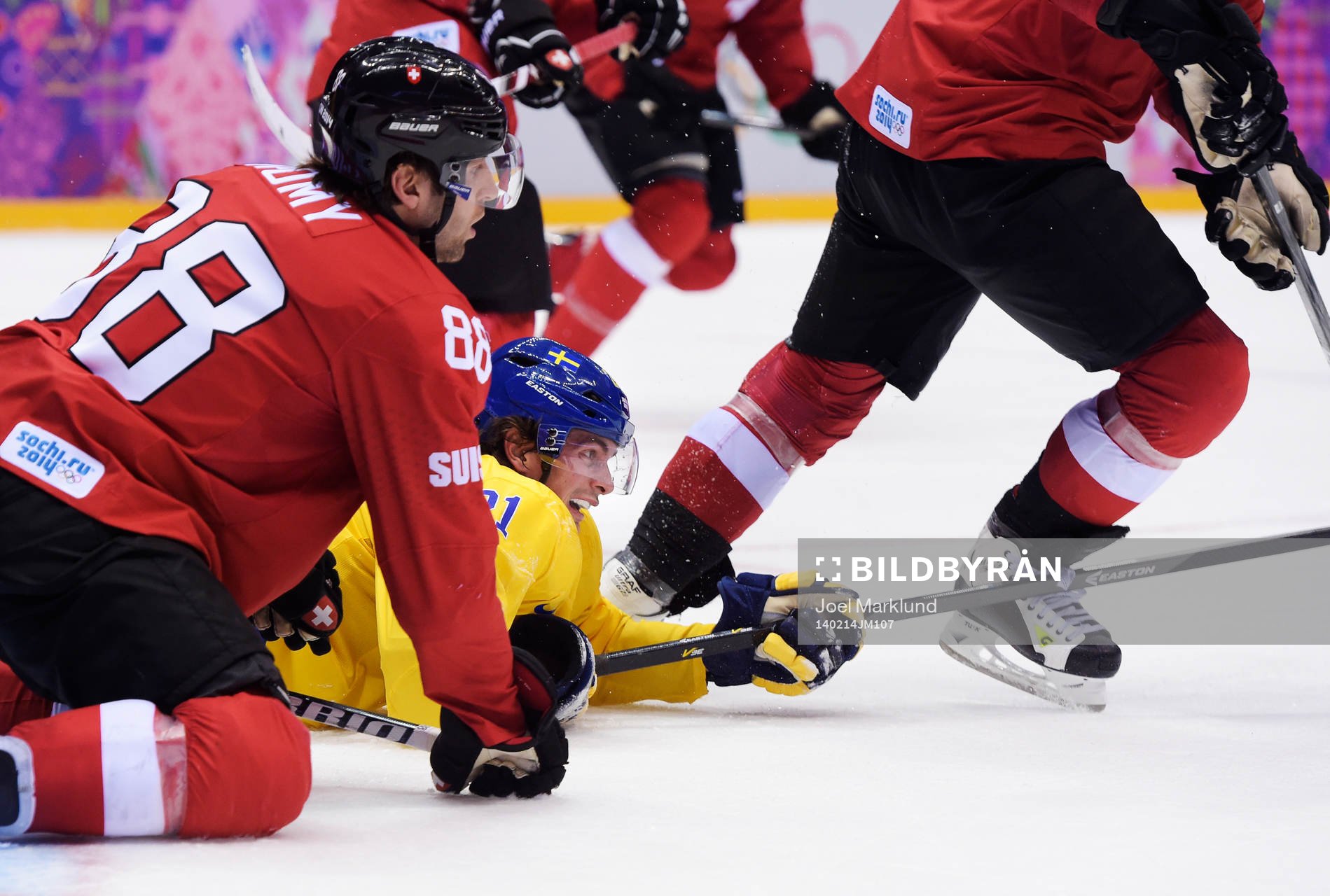 Sveriges Loui Eriksson i ishockeymatchen mellan Sverige och