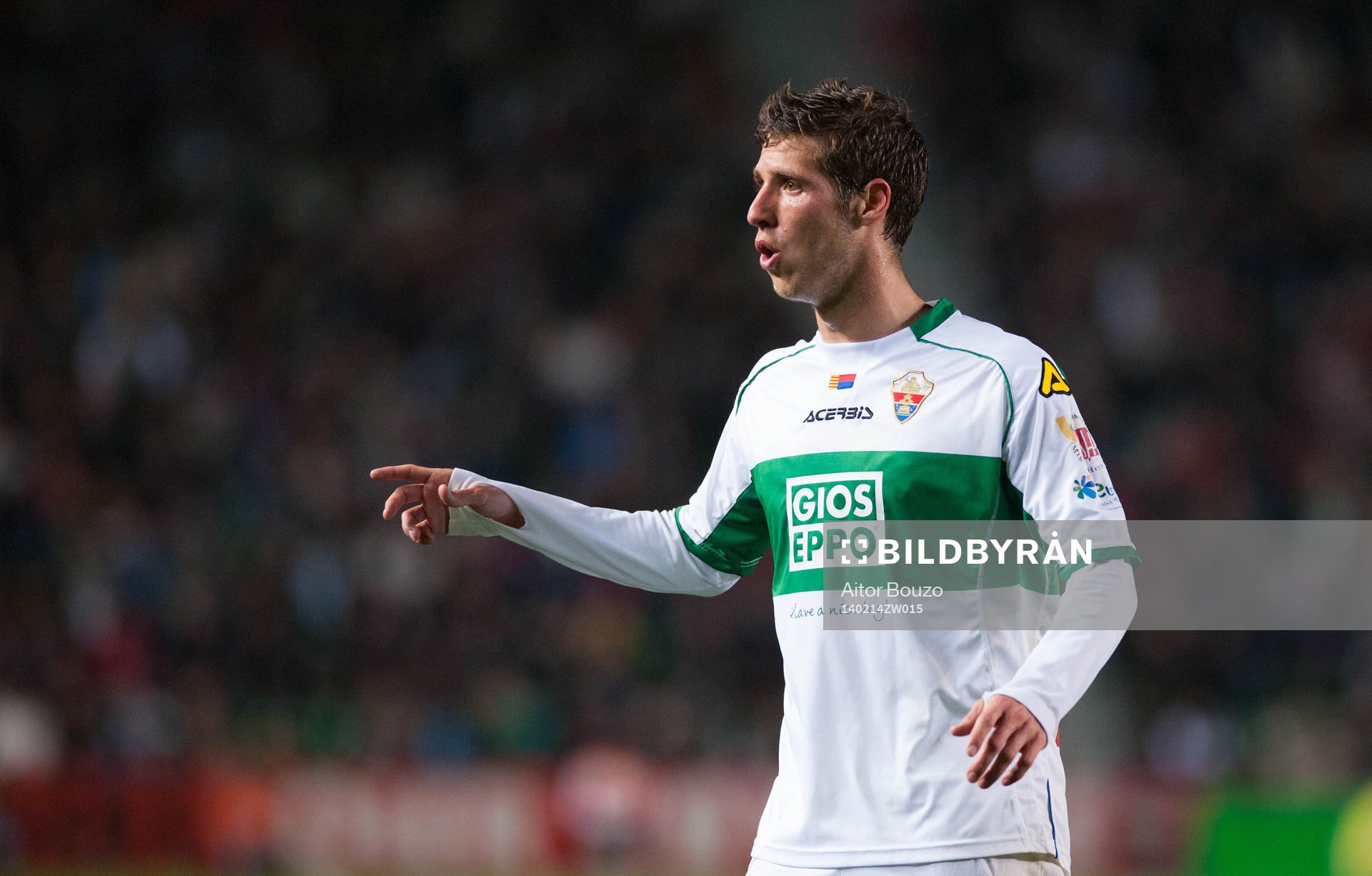 ELCHE, ESPANA - 14 DE FEBRERO: Ruben Perez durante el