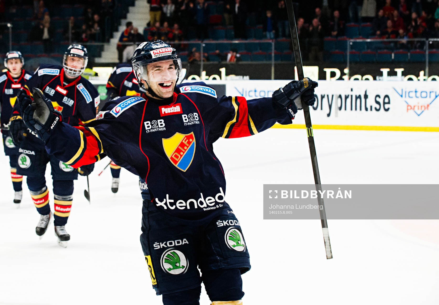 Djurgårdens Steve Saviano  jublar