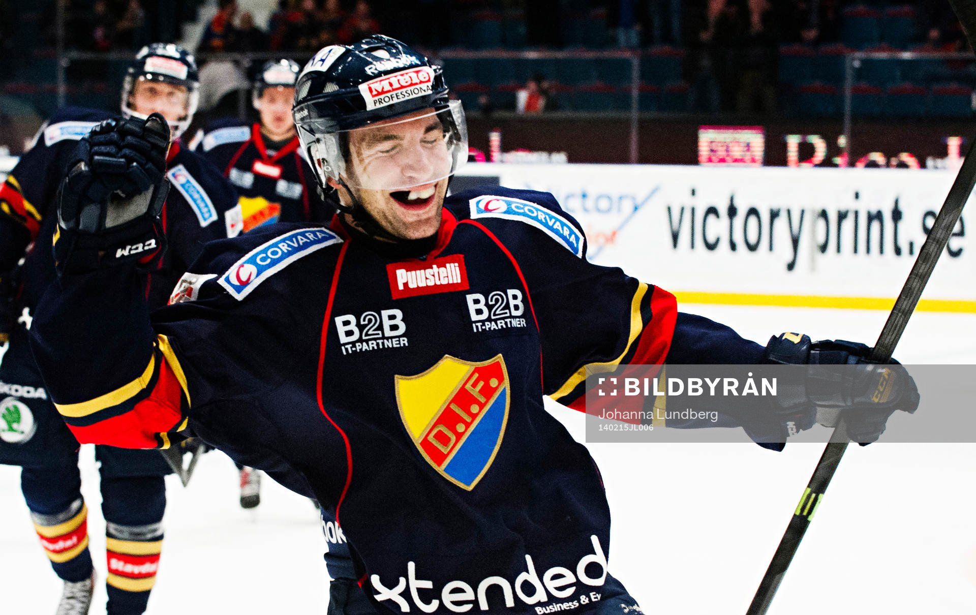 Djurgårdens Steve Saviano  jublar