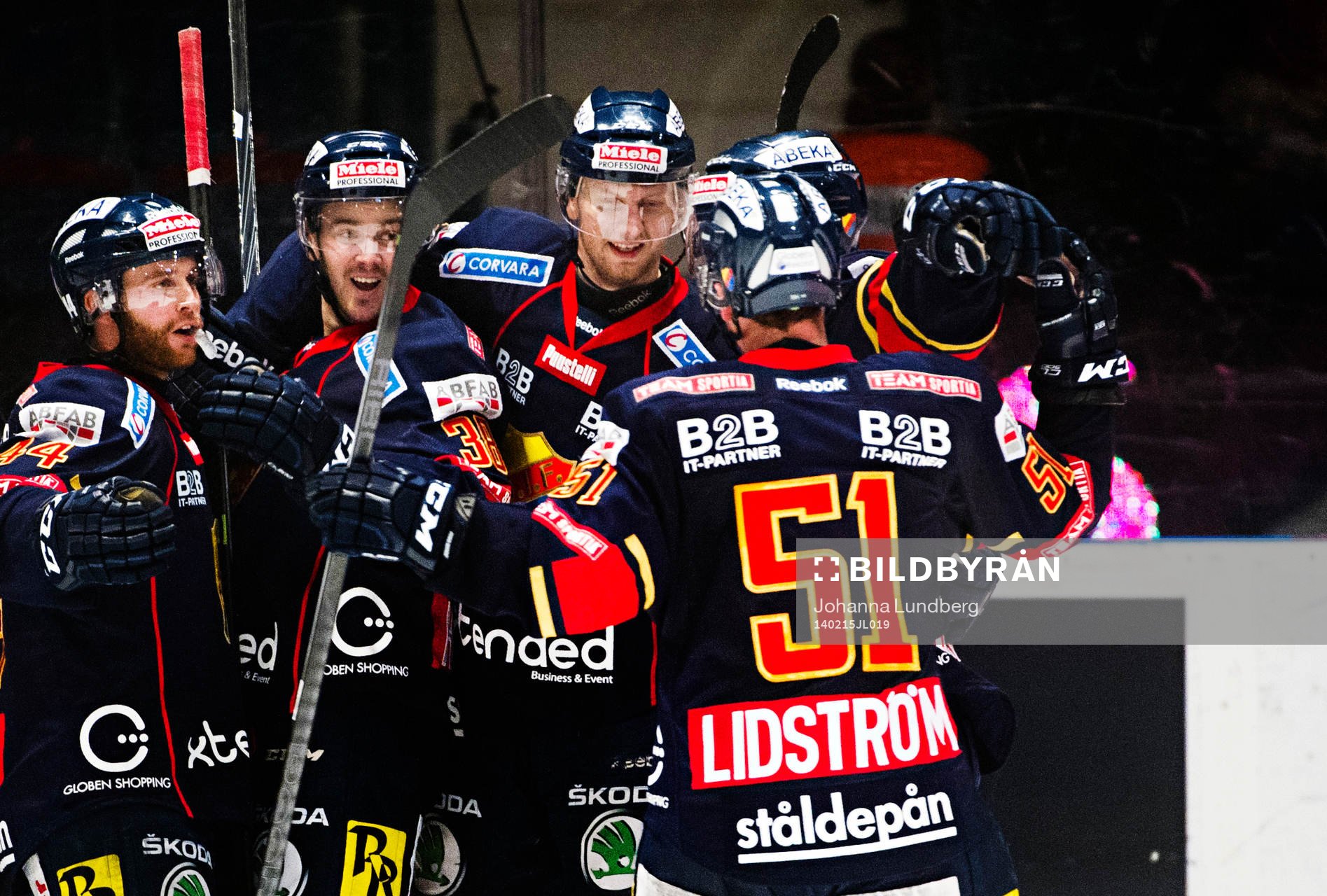 Djurgårdens spelare jublar