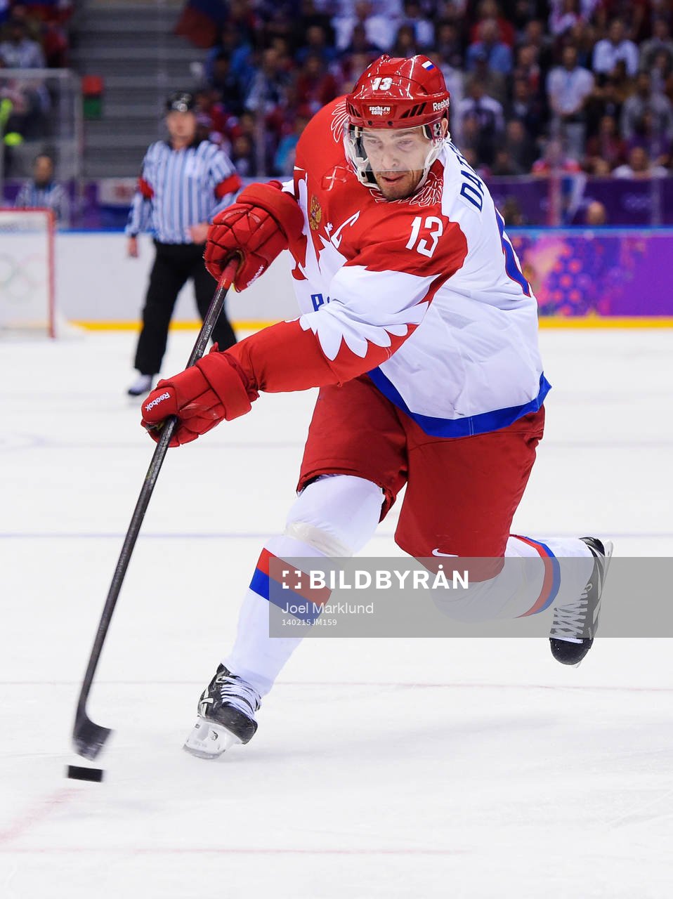 Rysslands Pavel Datsyuk i ishockeymatchen mellan USA och