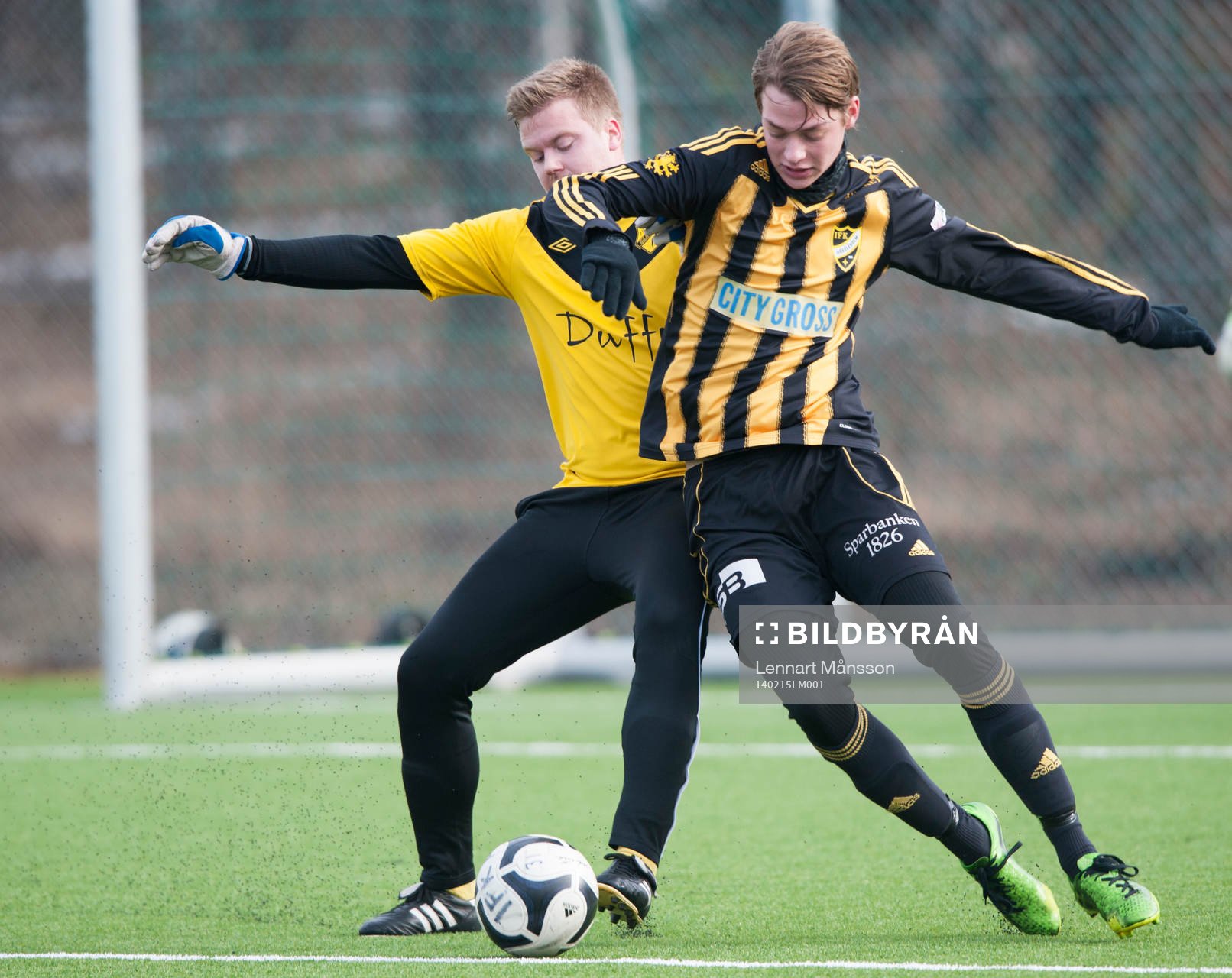 IFK Hässleholms Axel Hörberg i träningsmatchen mellan