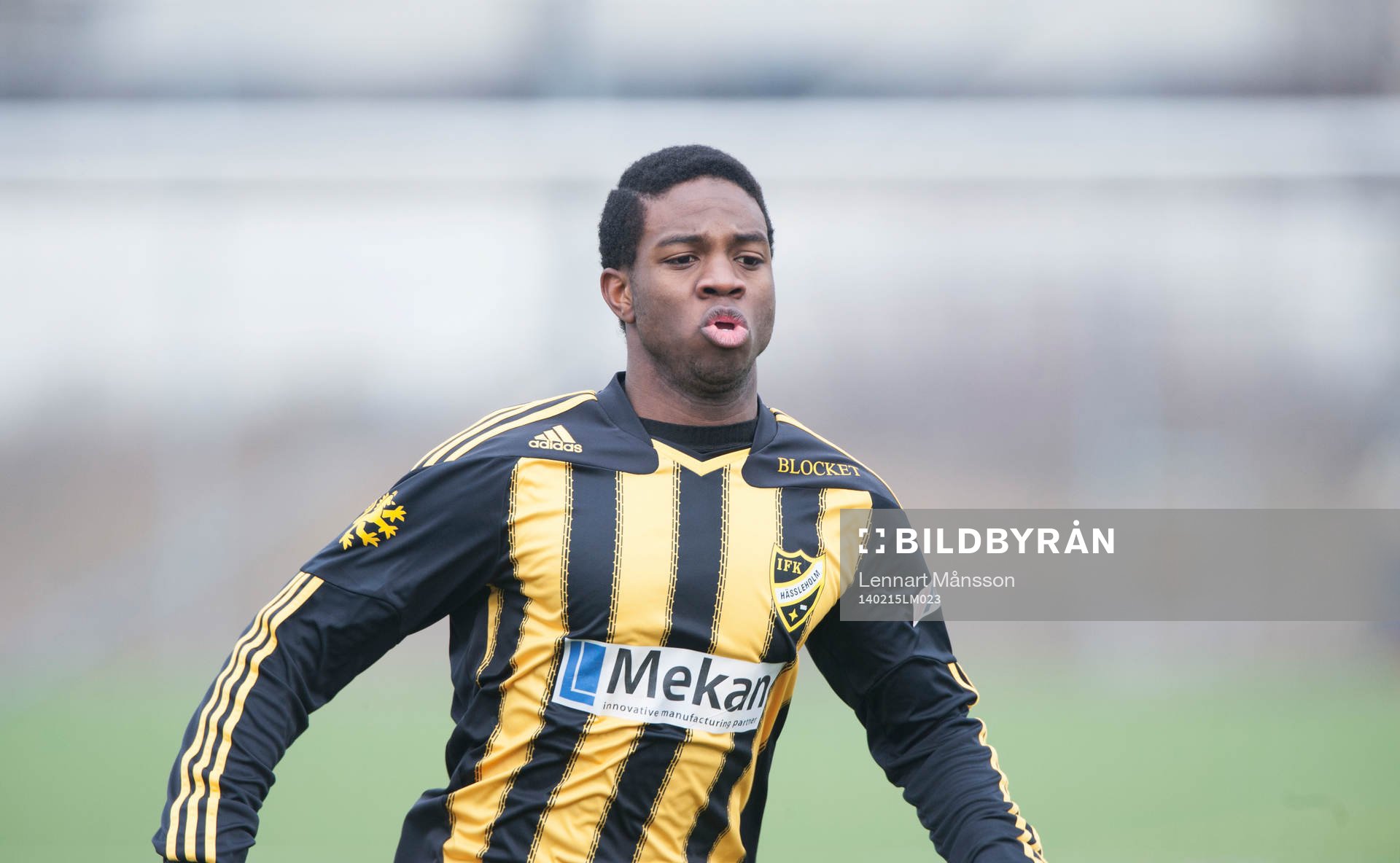 IFK Hässleholms Edem Hetcheli i träningsmatchen mellan
