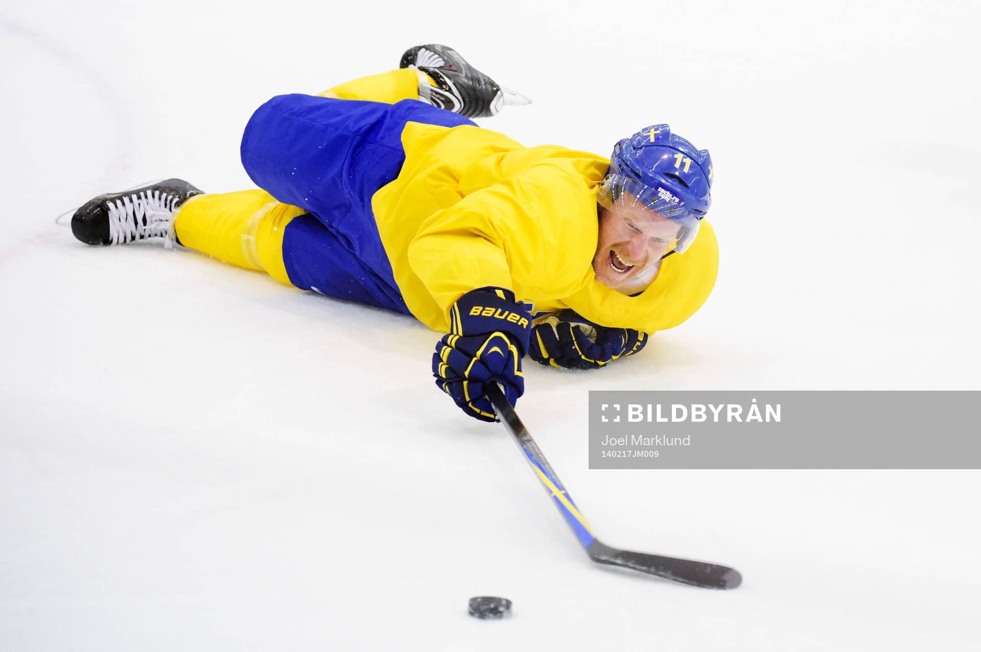Daniel Alfredsson på Sveriges ishockeylandslags träning