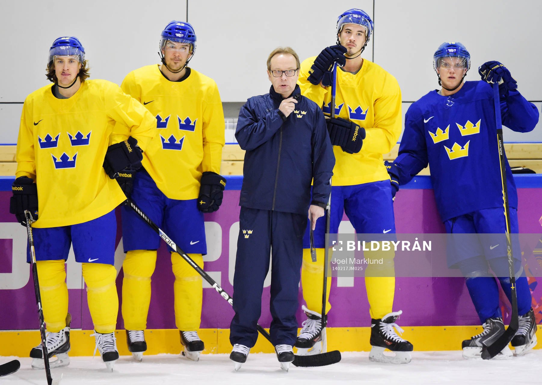 Carl Hagelin, Jimmie Ericsson, förbundskapten Pär Mårts,