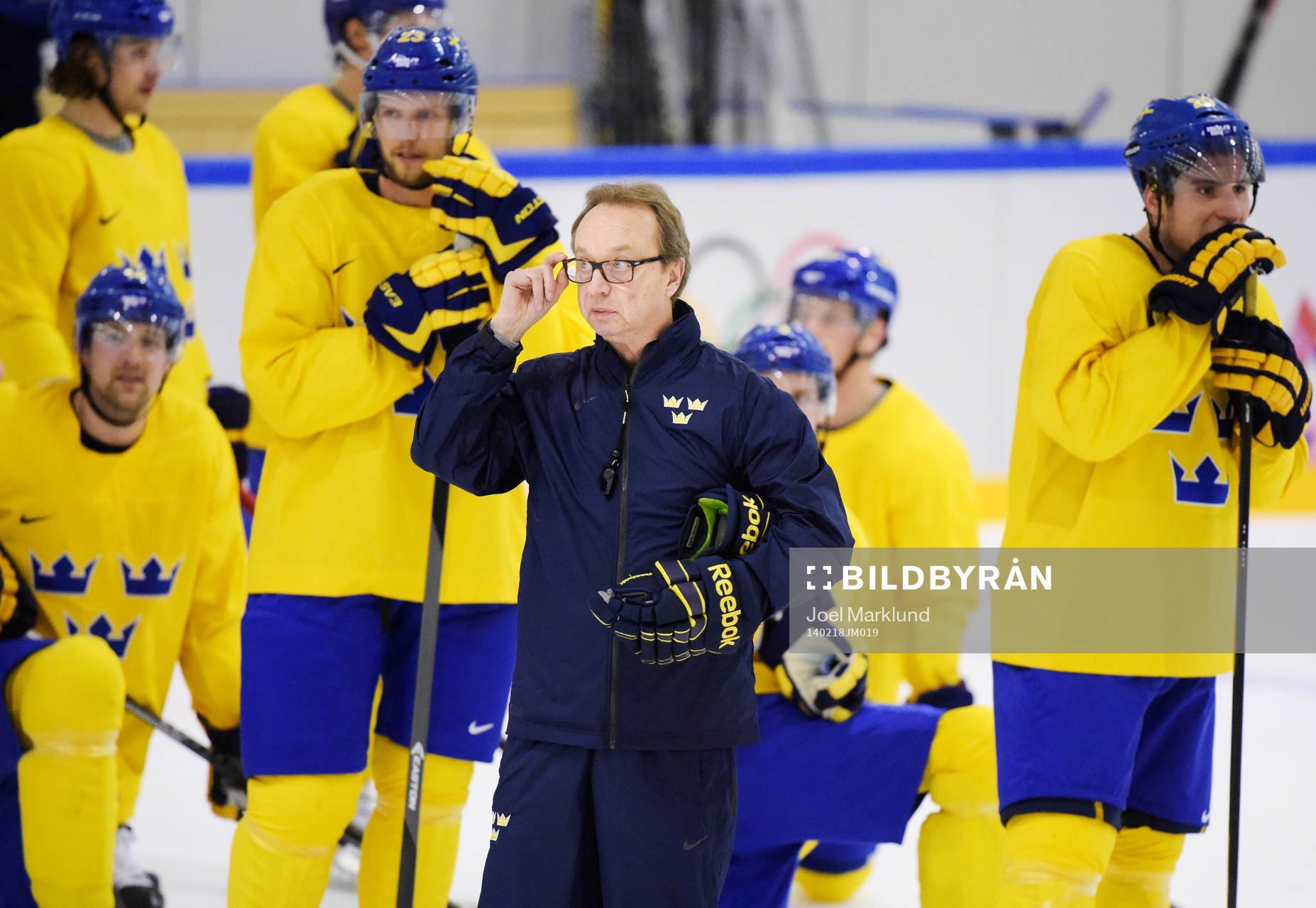 Förbundskapten Pär Mårts på Sveriges ishockeylandslags