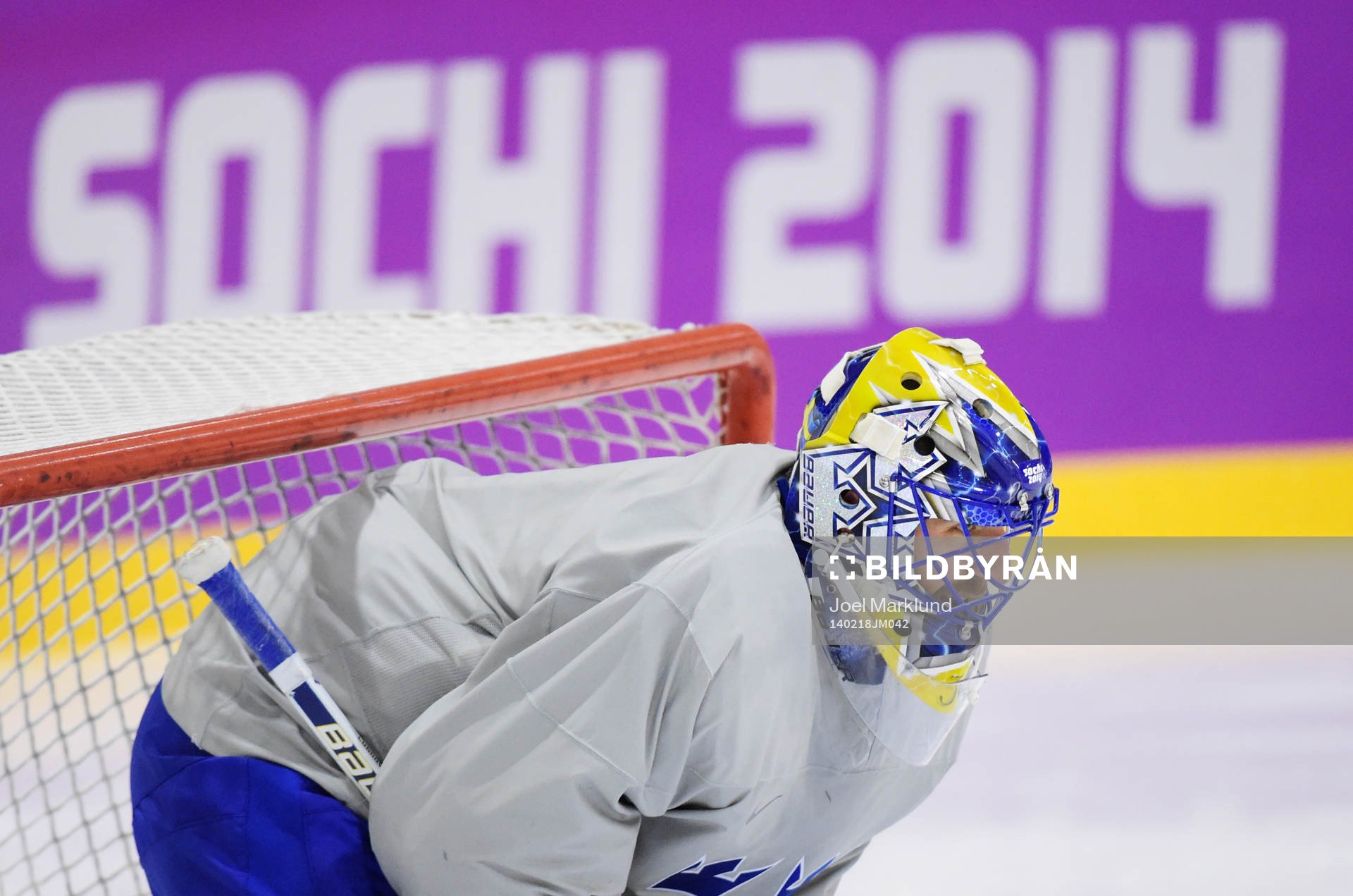 Målvakten Henrik Lundqvist på Sveriges ishockeylandslags