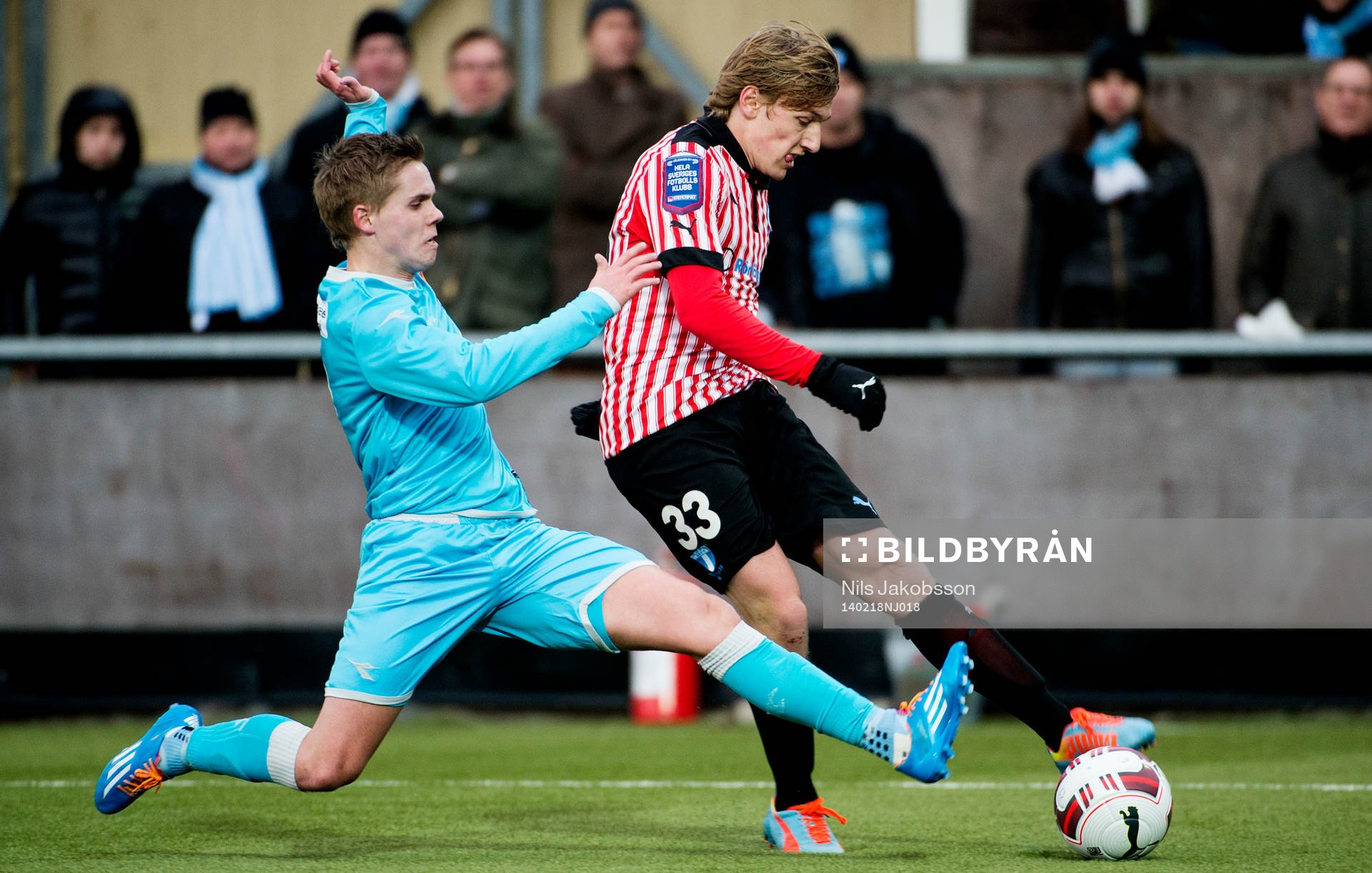 Malmös Emil Forsberg under träningsmatchen mellan Malmö FF och Nordsjälland den 18 februari 2014 i Malmö.