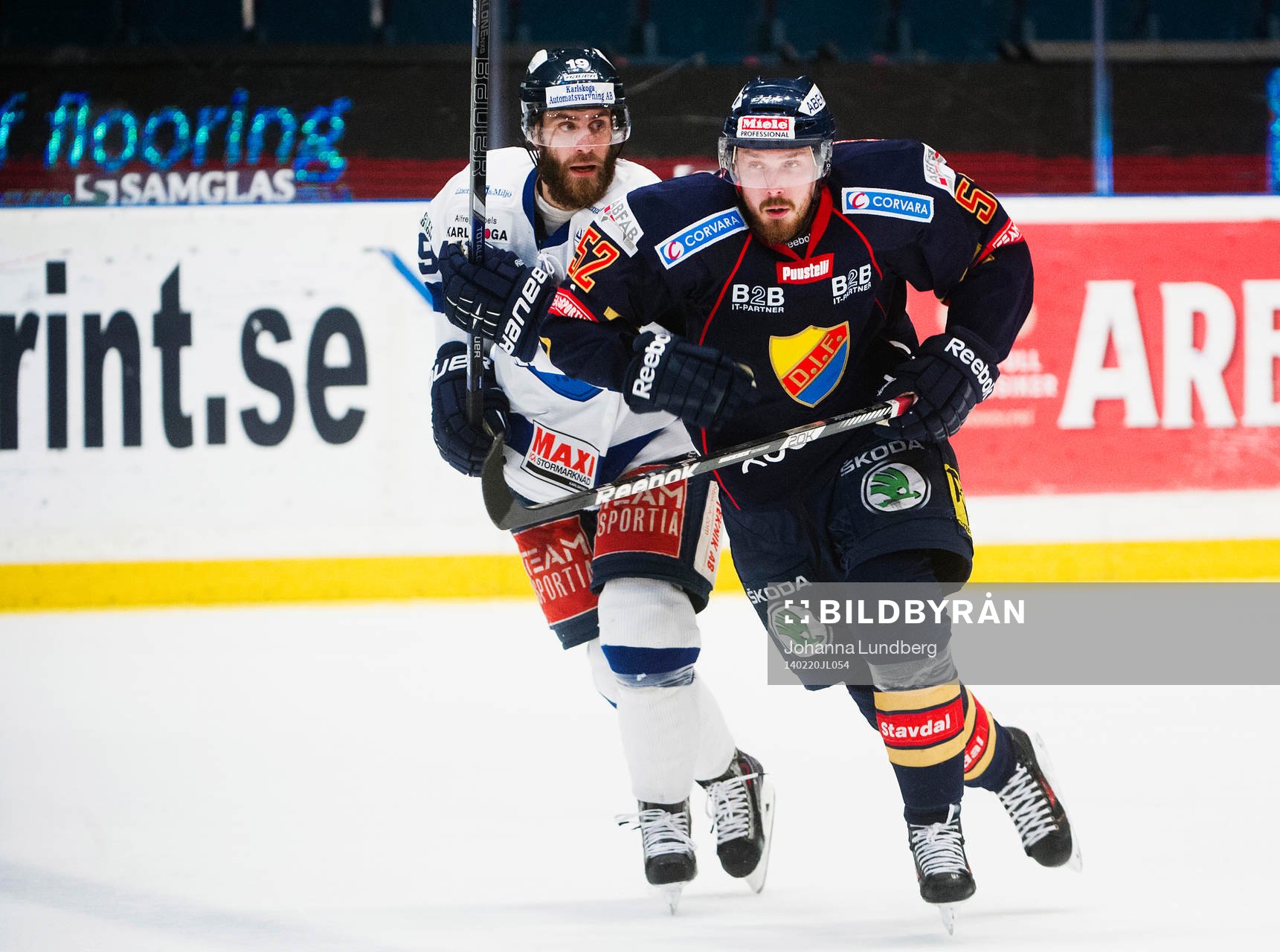 Karlskogas Björn Kindahl och Djurgårdens Mikael Ahlén