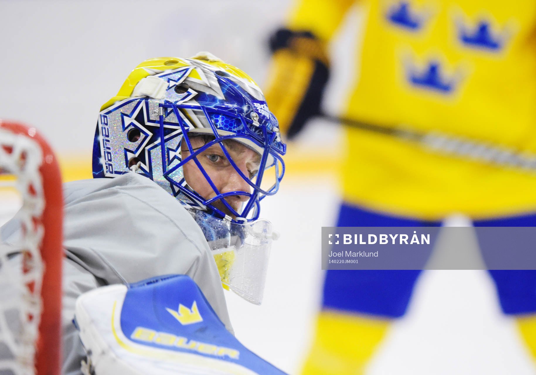 Målvakten Henrik Lundqvist på Sveriges ishockeylandslags