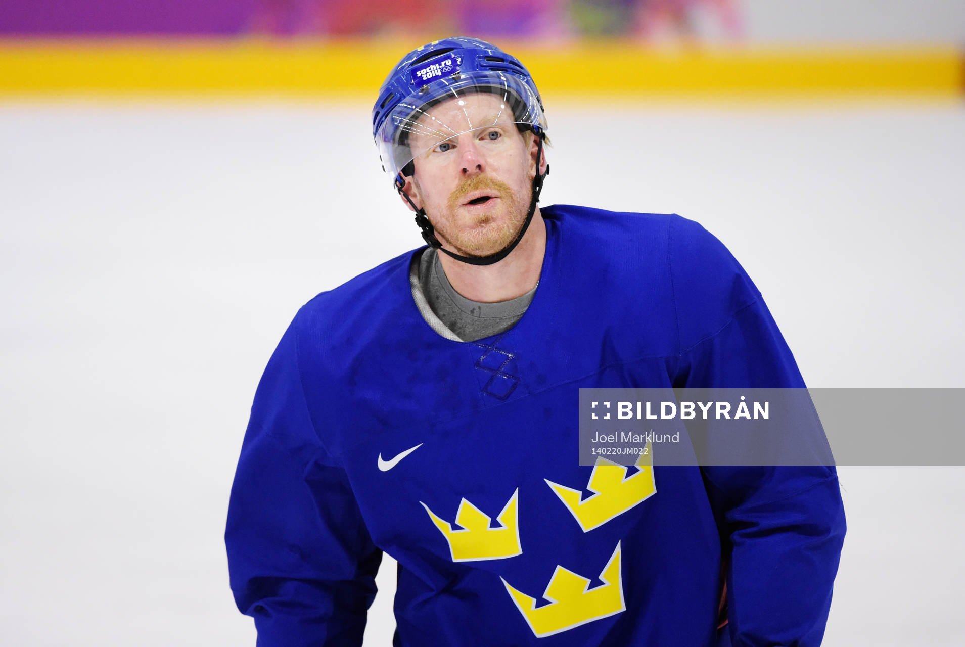 Daniel Alfredsson på Sveriges ishockeylandslags träning