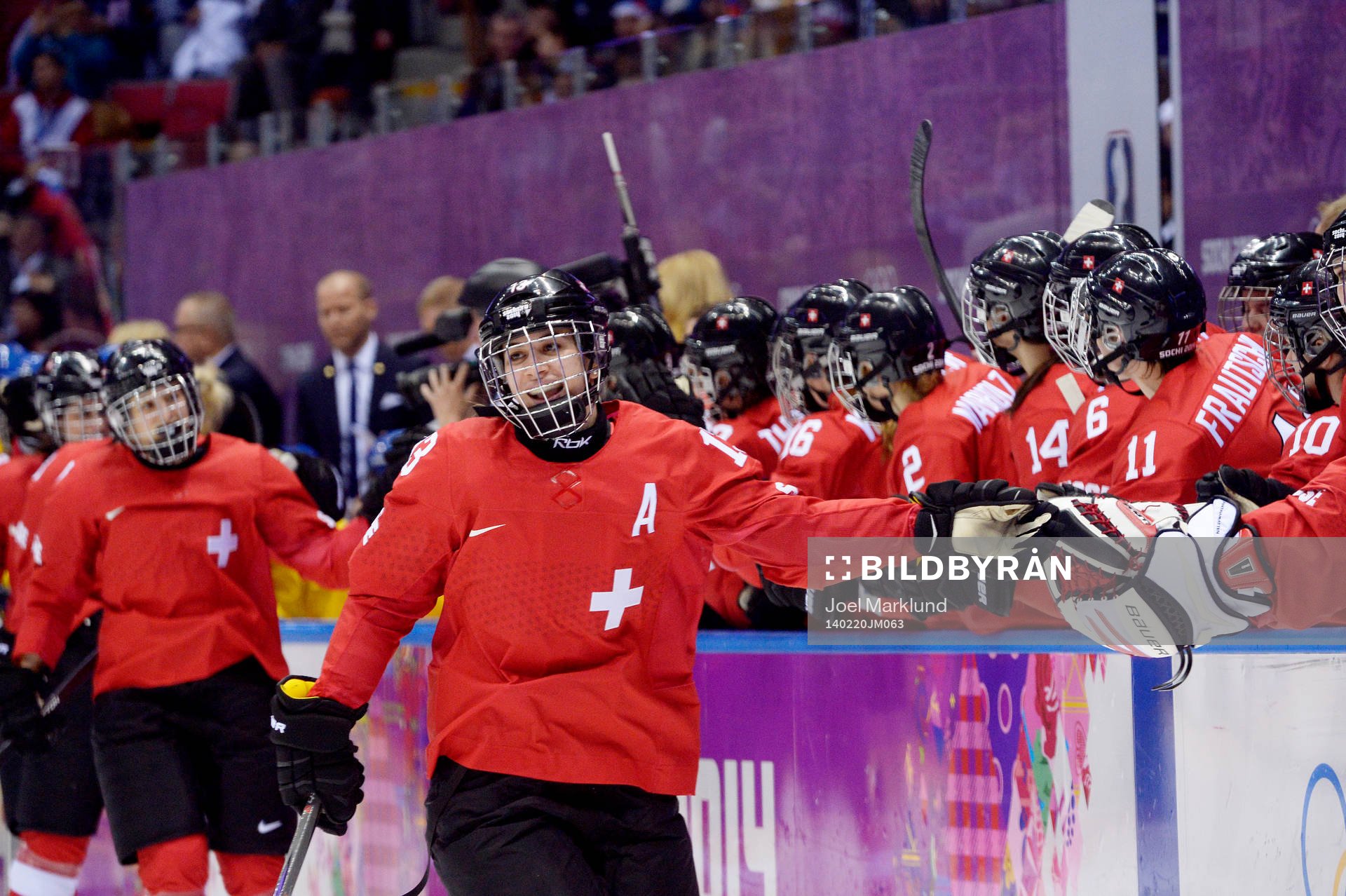 Schweiz spelare jublar