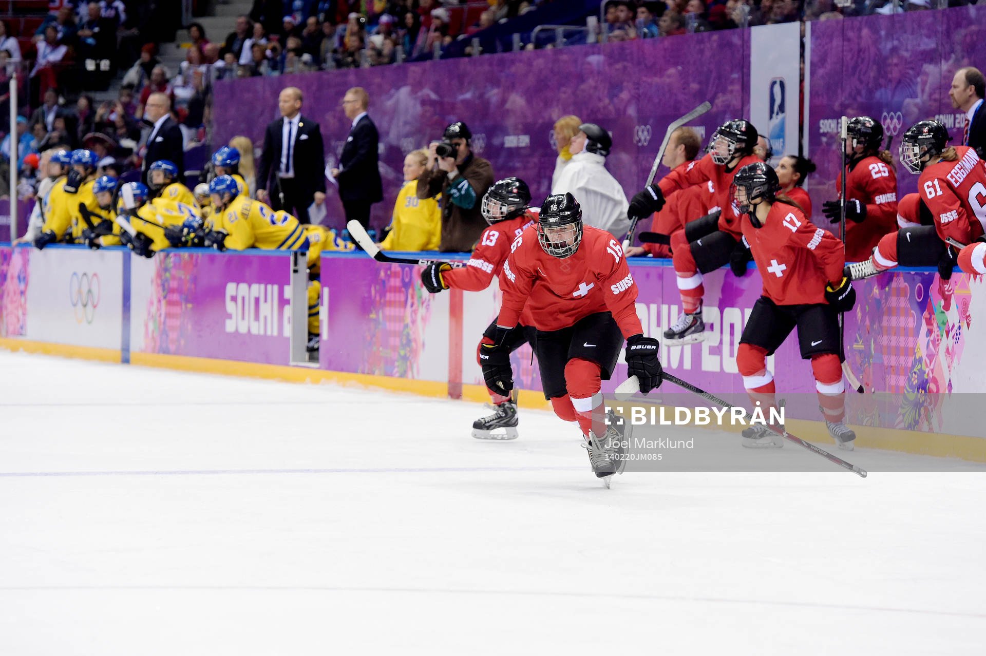 Schweiz spelare jublar
