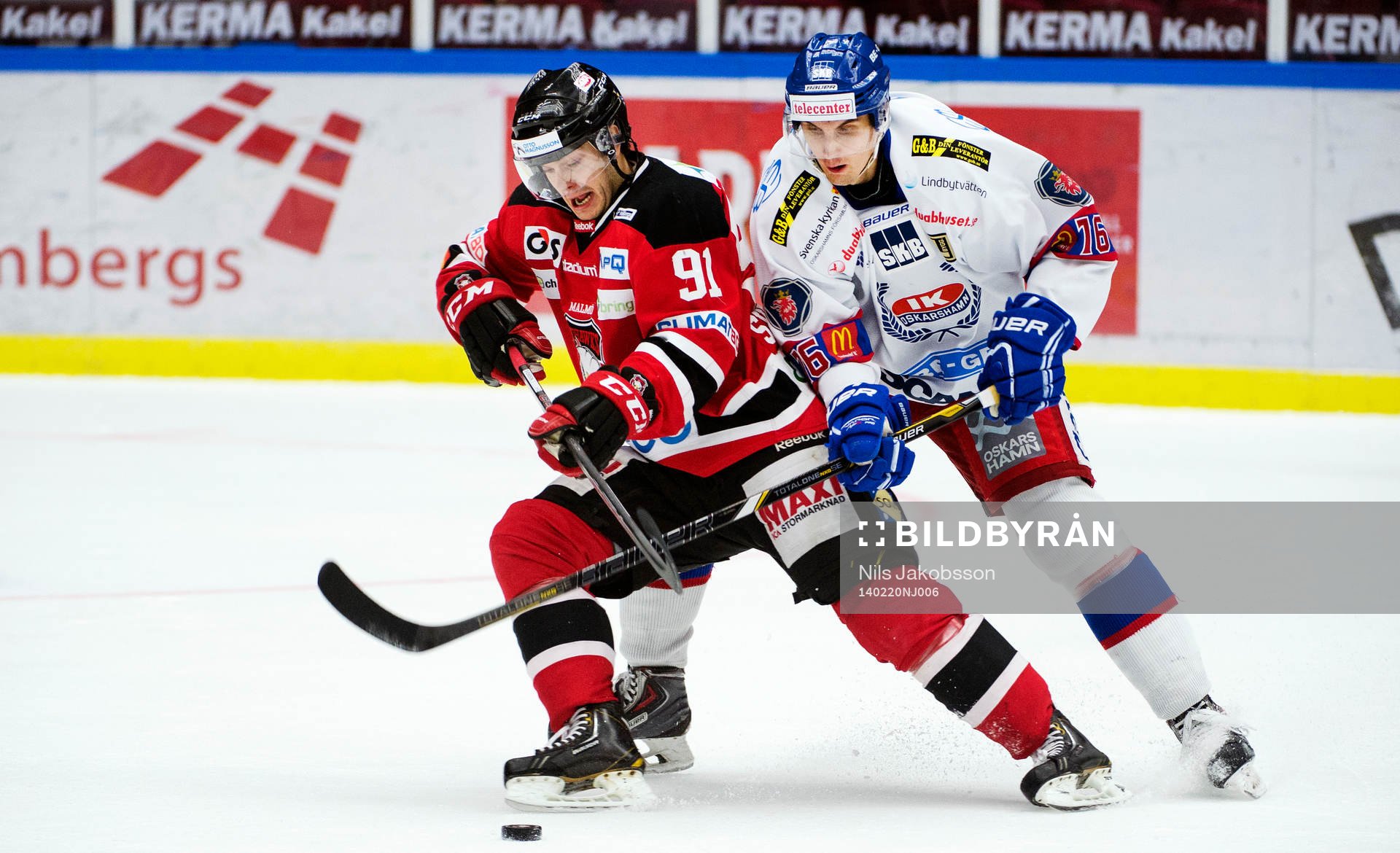 Malmö Redhawks Björn Svensson och Oskarshamns Arsi