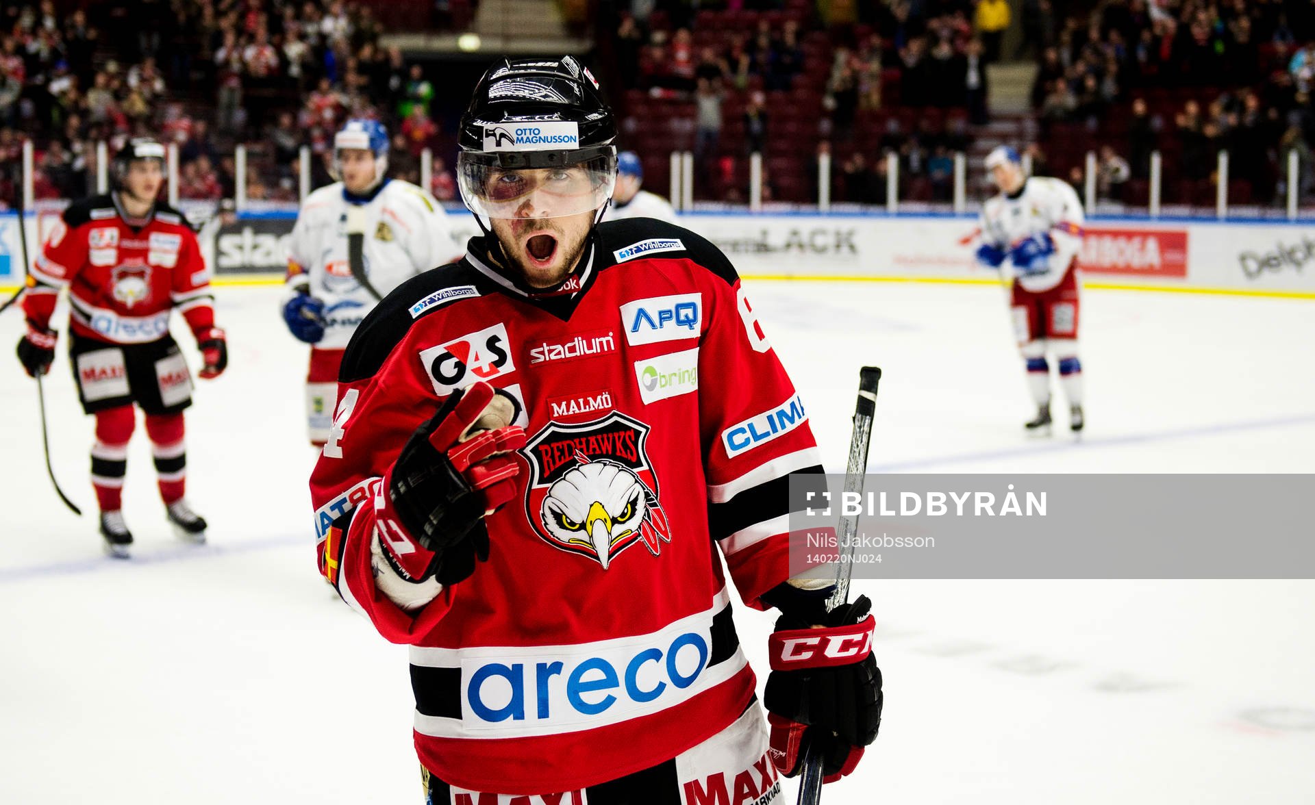 Malmö Redhawks Brian Ihnacak jublar