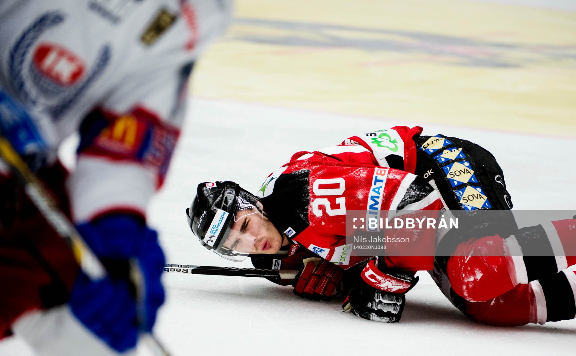 Malmö Redhawks Henrik Hetta fick en rejäl tackling