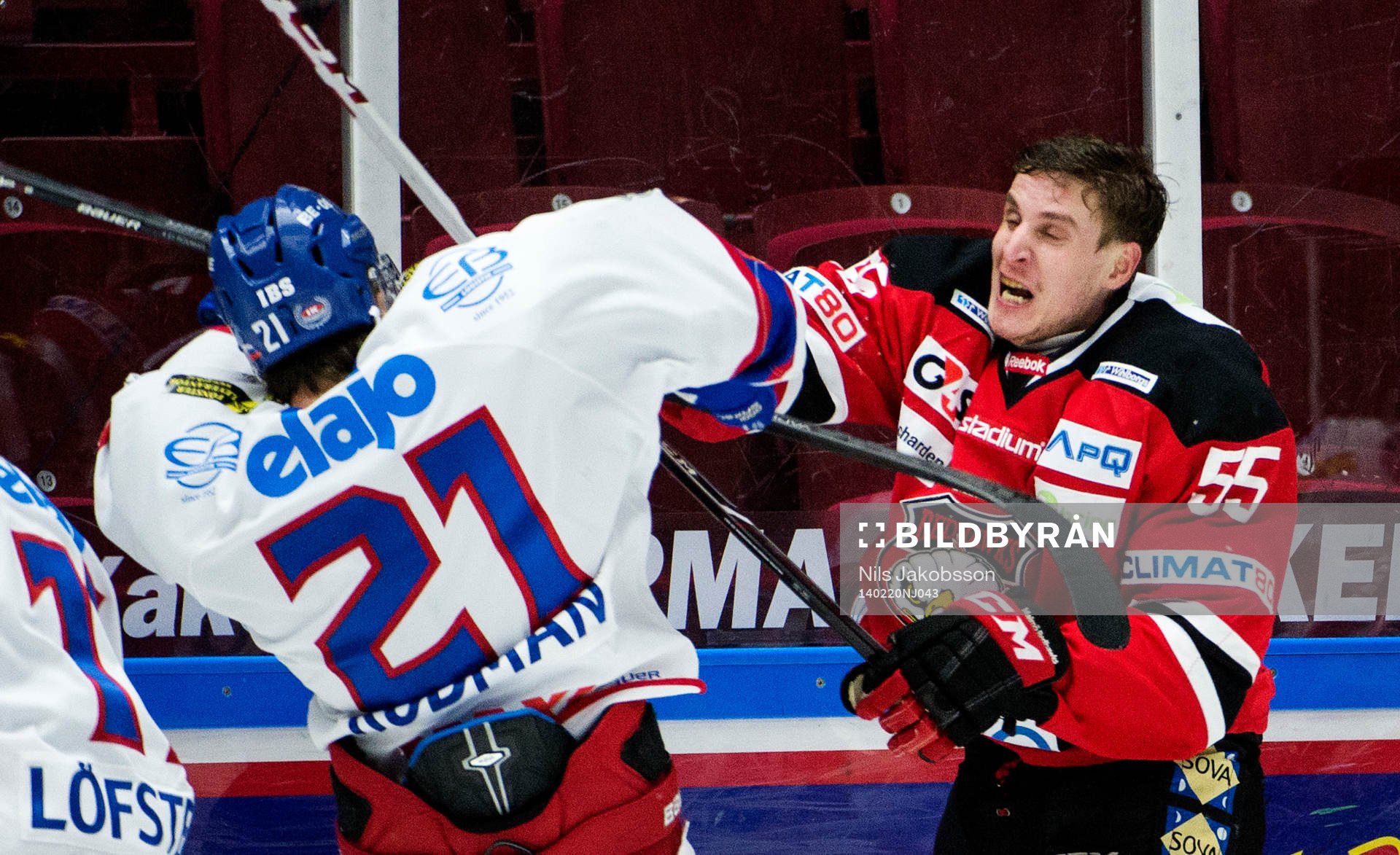 Oskarshamns David Rodman och Malmö Redhawks Teemu Kesä