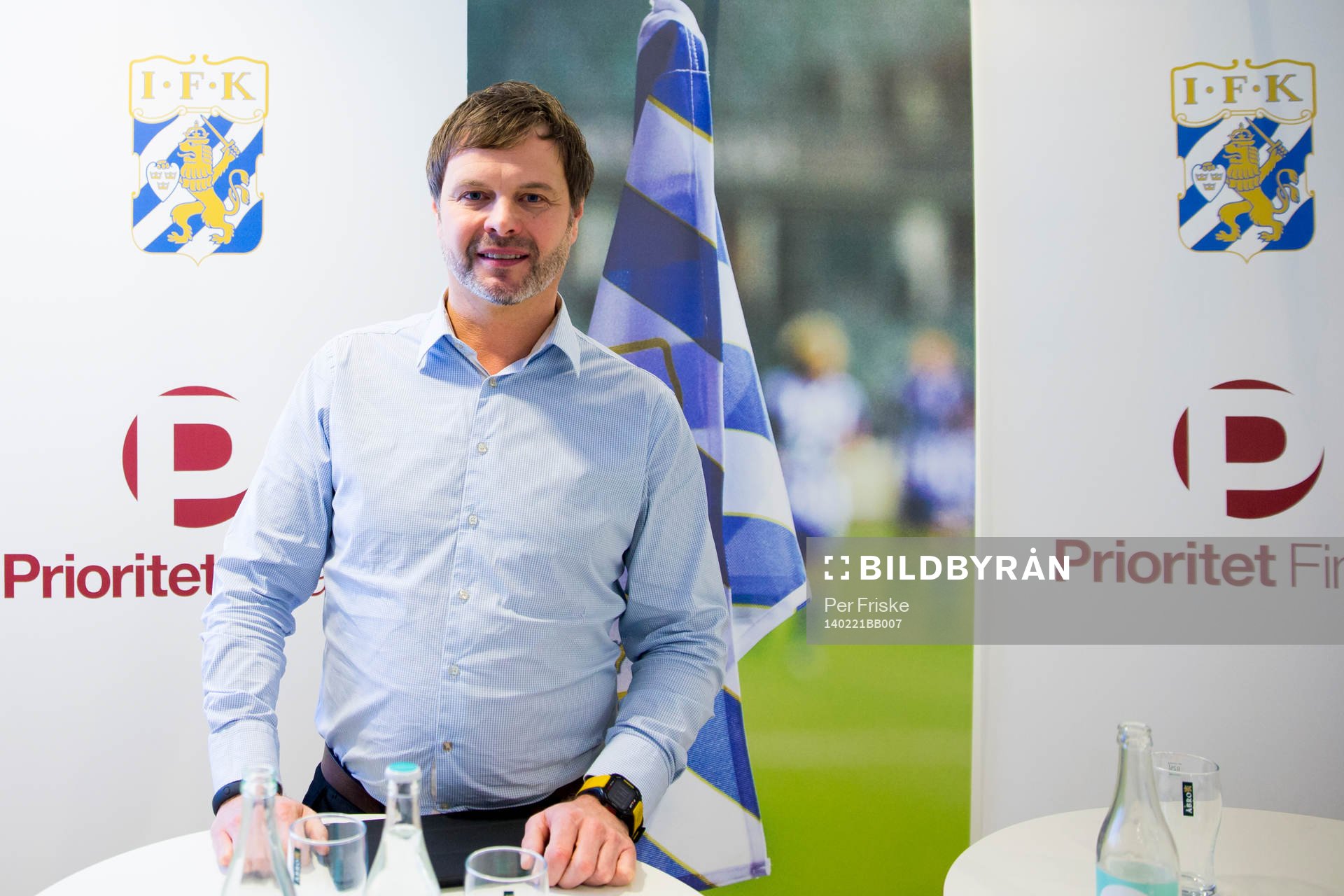 Karl Jartun presenteras som kandidat till ny ordförande i IFK Göteborg under en presskonferens den 21 februari 2014 i Göteborg .