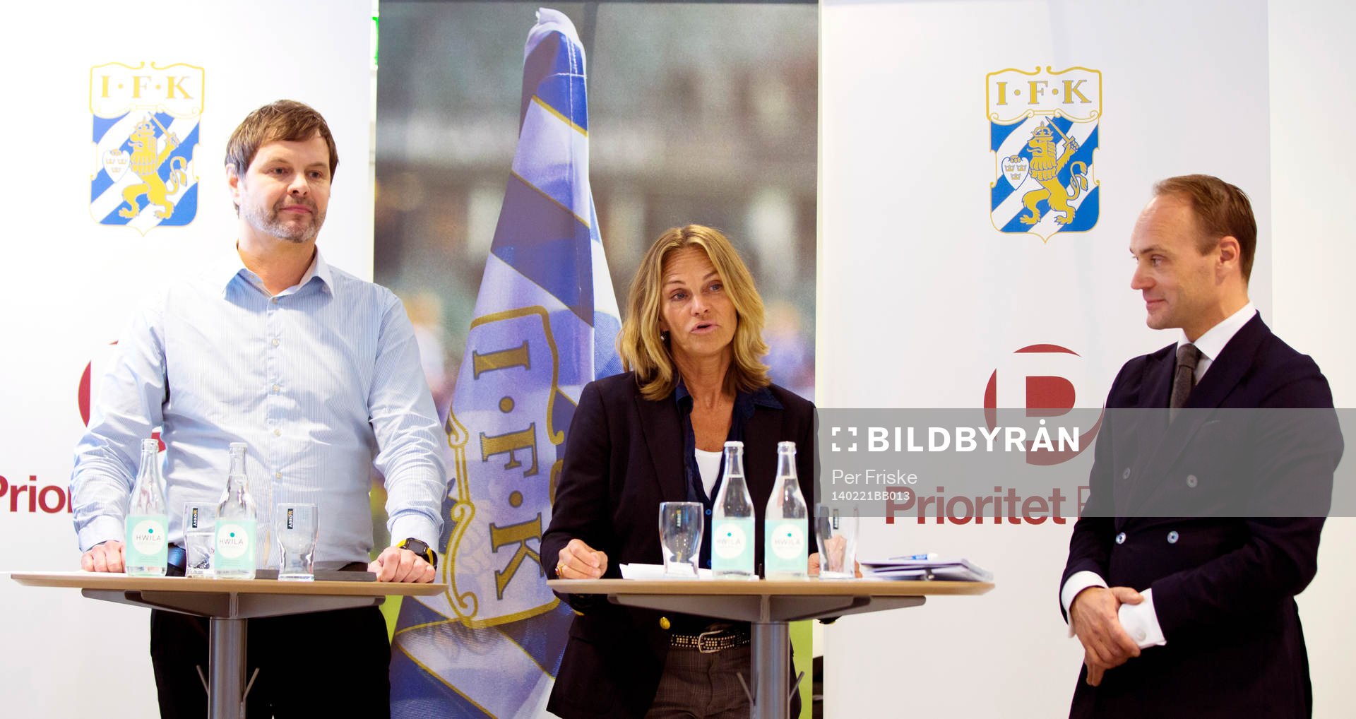 Karl Jartun (förslag till ordförande), Kristina Cohn Lindhe och Olof Myhrman är valberedningens förslag i IFK Göteborg under en presskonferens den 21 februari 2014 i Göteborg .