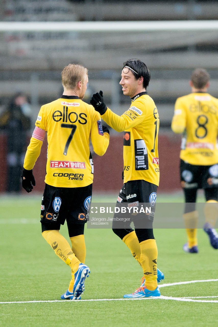 Elfsborgs Mikkel Beckmann (h) och Johan Larsson (v) jublar