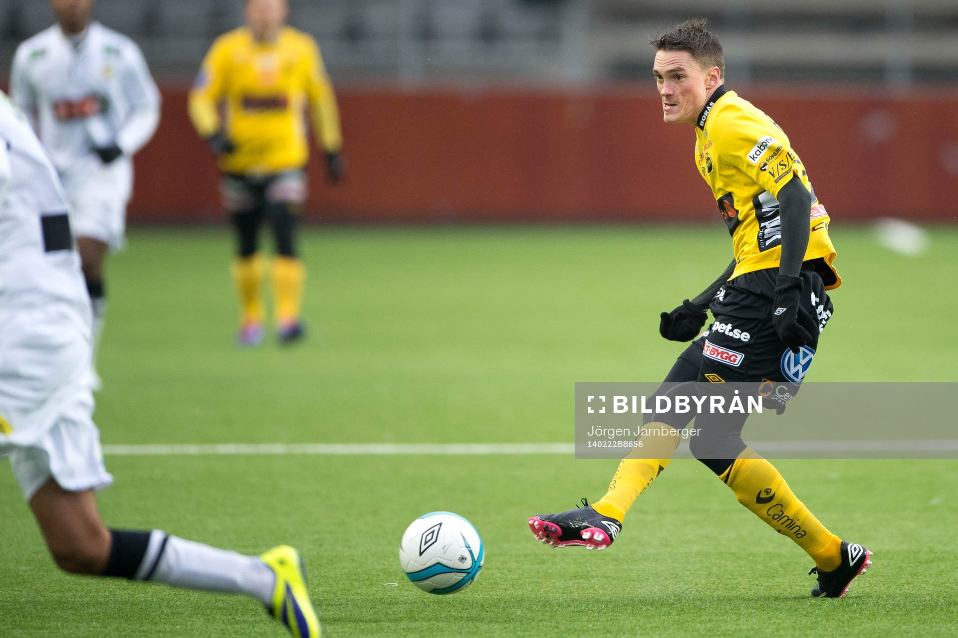 Elfsborgs Lasse Nilsson under träningsmatchen i fotboll mellan Elfsborg och Häcken den 22 februari 2014 i Borås.