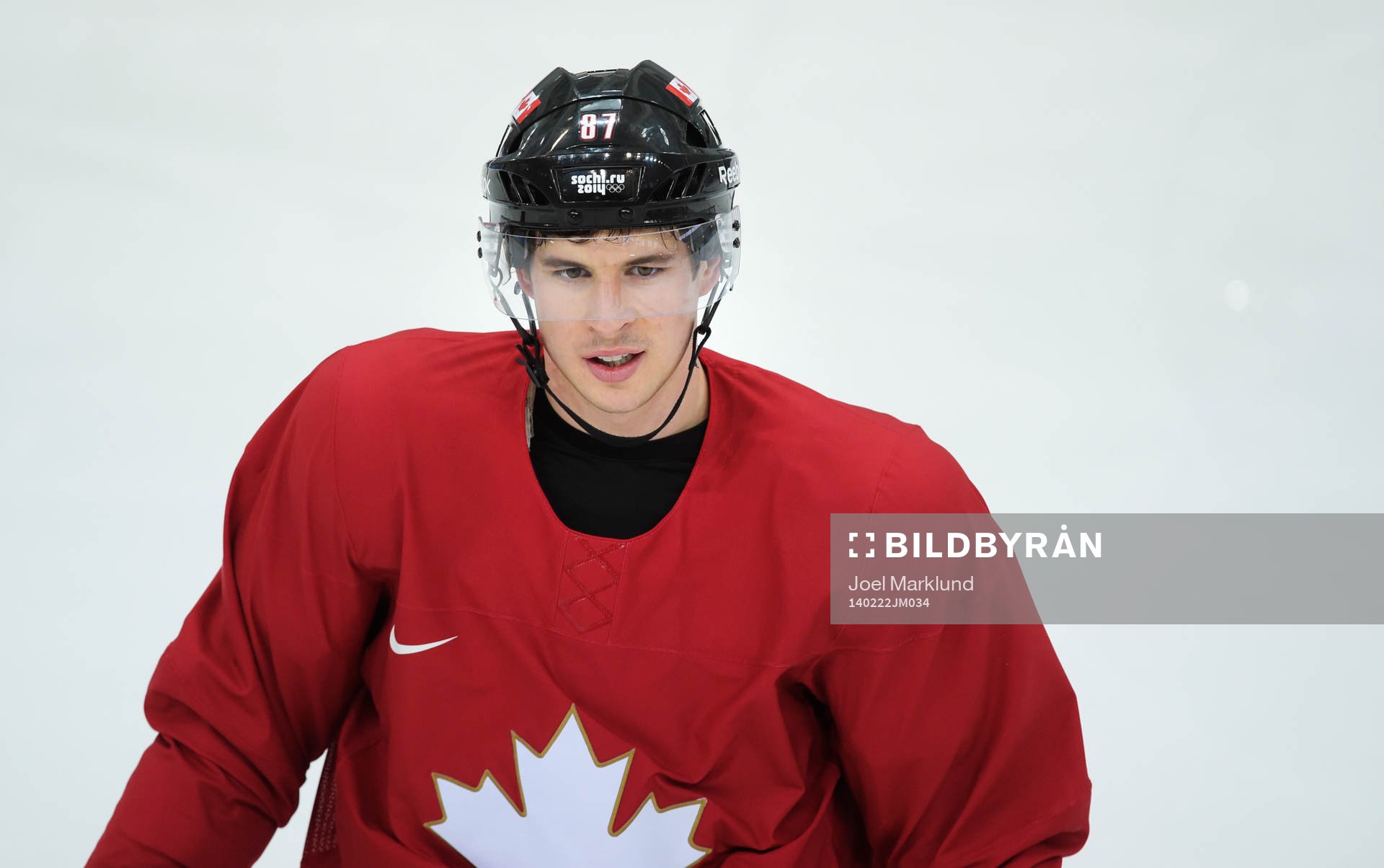 Sidney Crosby på Kanadas ishockeylandslags träning