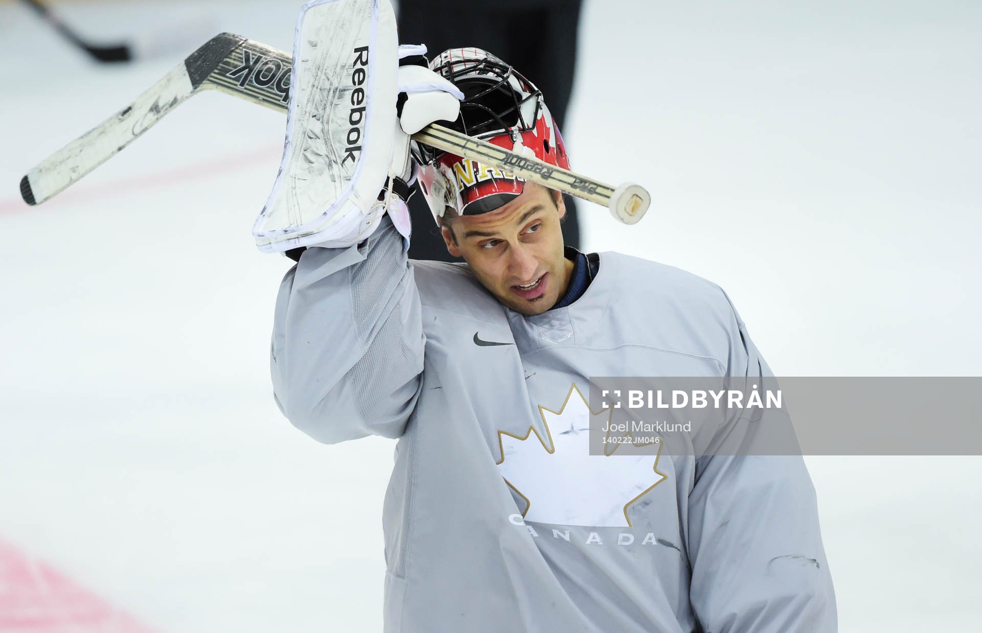 Målvakten Roberto Luongo på Kanadas ishockeylandslags