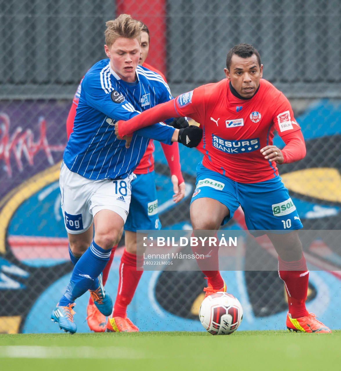 Helsingborgs Alvaro Santos i träningsmatchen mellan