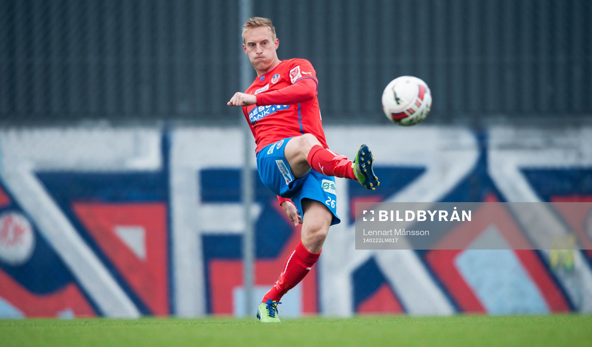 Helsingborgs Peter Larsson i träningsmatchen mellan