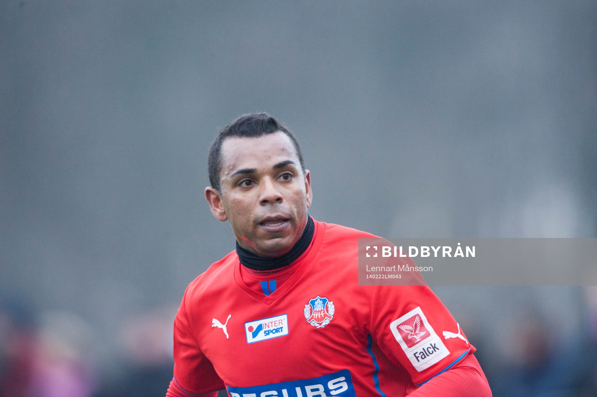 Helsingborgs Alvaro Santos i träningsmatchen mellan Helsingborg och Lyngby i Helsingborg 22 februari 2014.