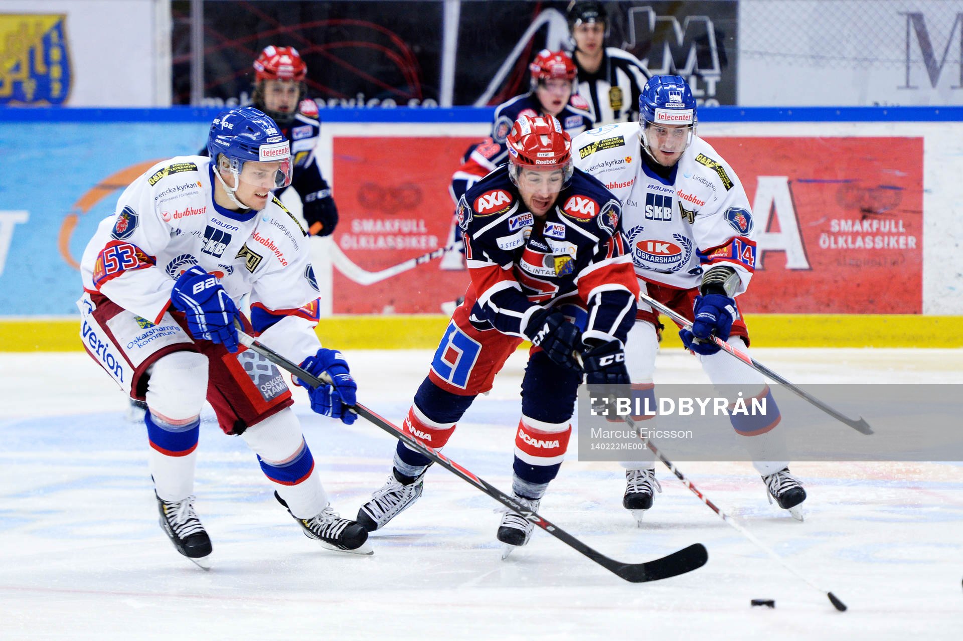Södertäljes Phil DeSimone och Oskarshamn Lukas Ericsson