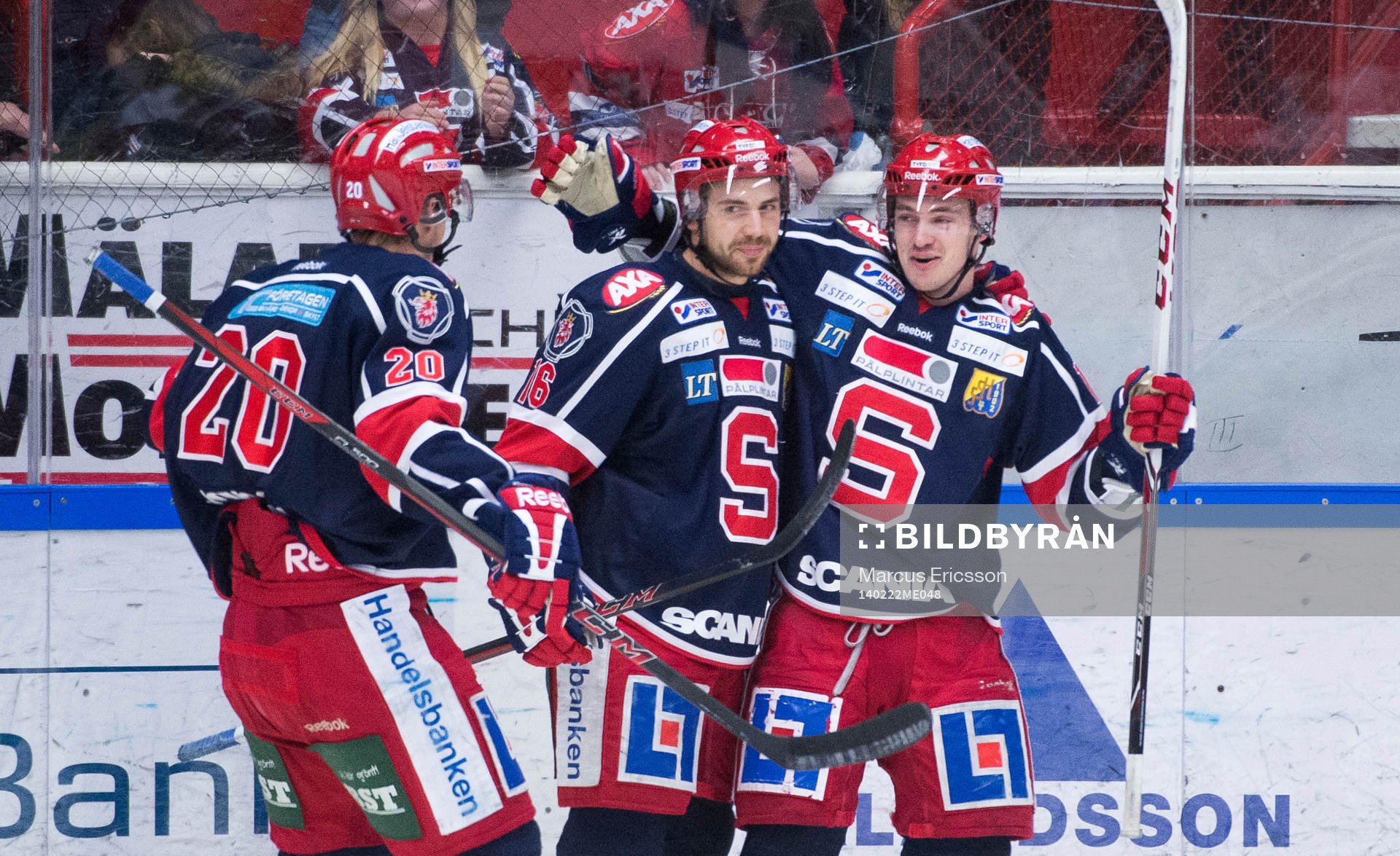 Södertäljes Johan Jonsson, Emil Billberg och Jason
