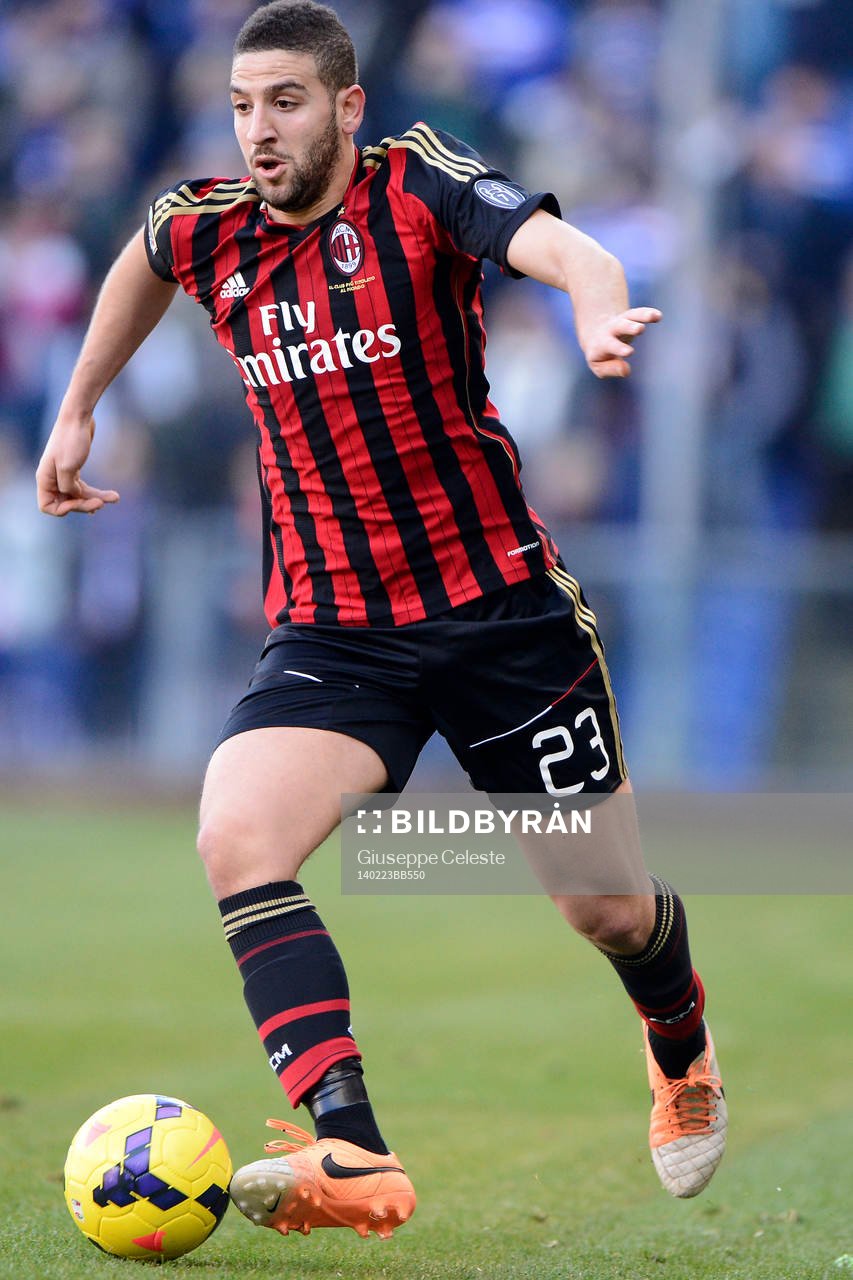  Fotboll, Serie A, Sampdoria - Milan: Adel Taarabt Milan