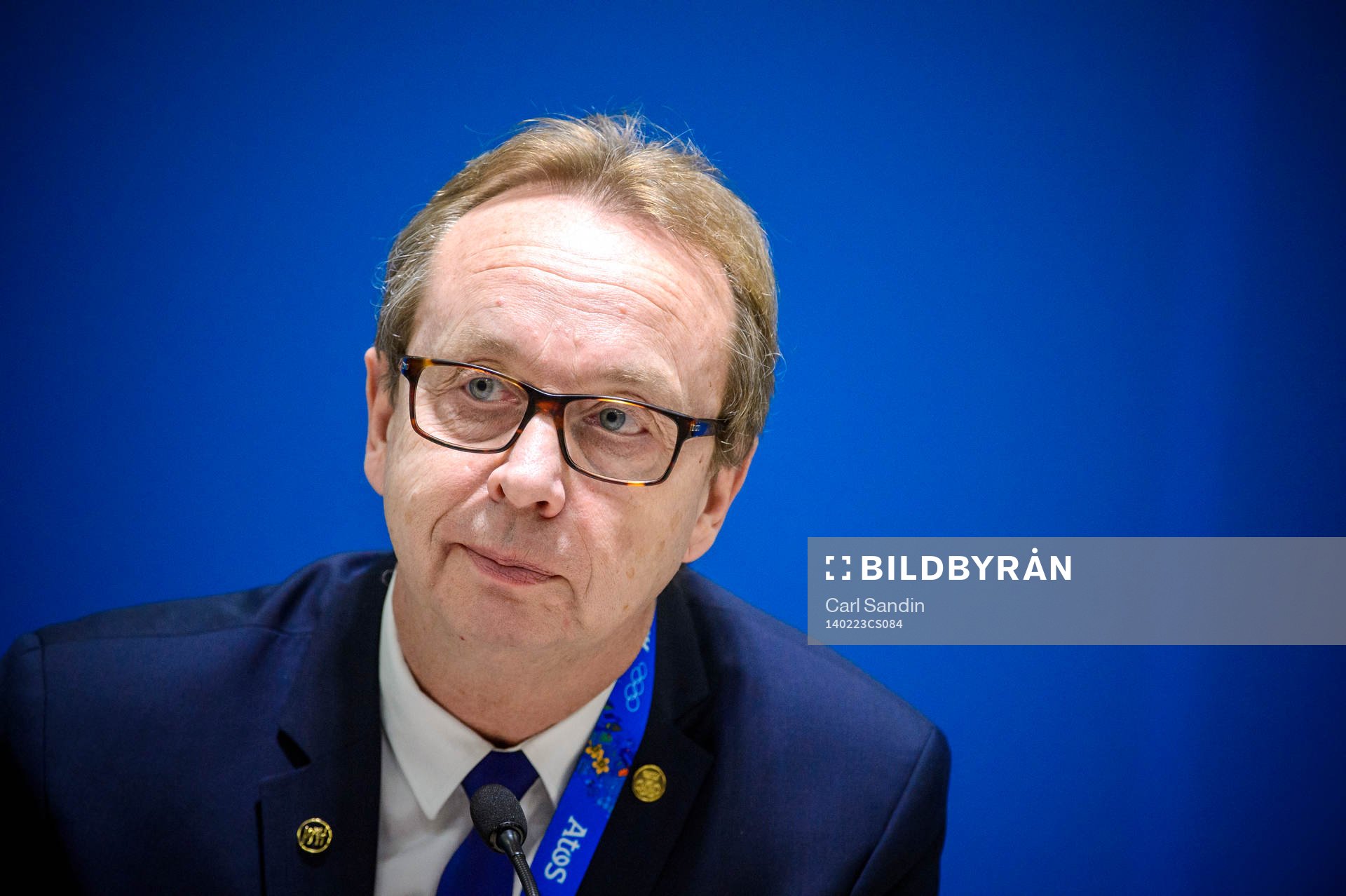 Sveriges förbundskapten Pär Mårts på en presskonferens