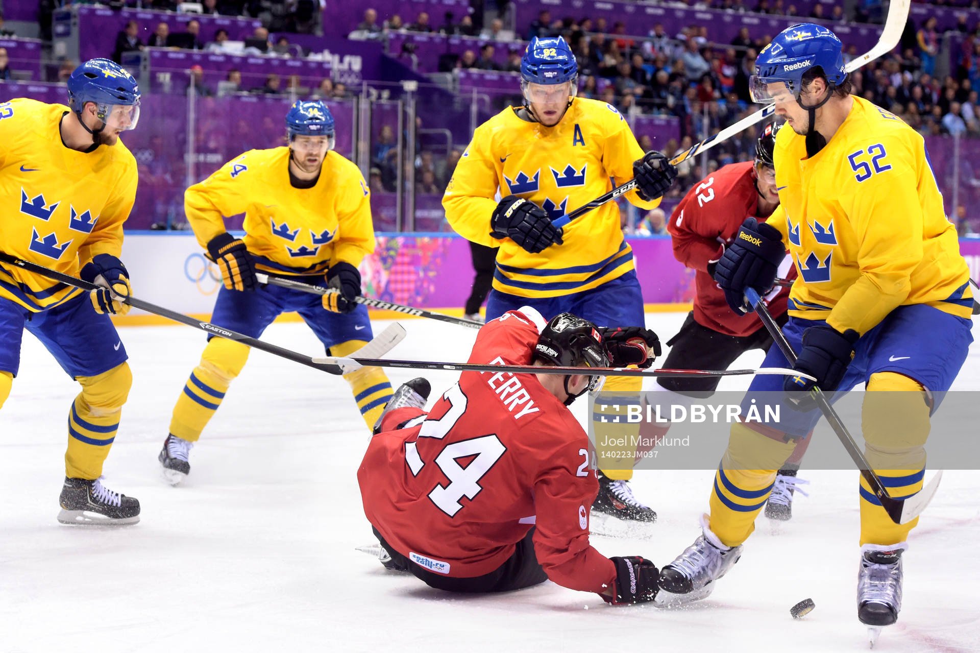 Sveriges Alexander Edler, Patrik Berglund, Gabriel