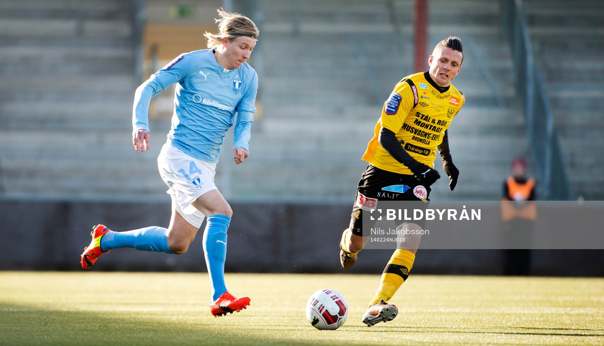 Malmös Simon Kroon och Mjällbys Kristian Haynes
