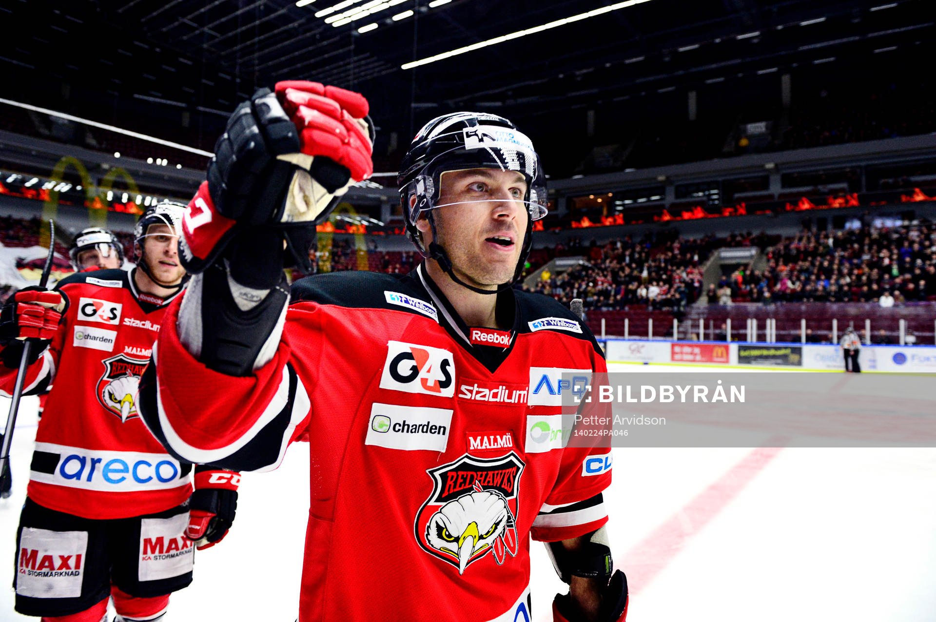 Malmö Redhawks Joey Tenute jublar