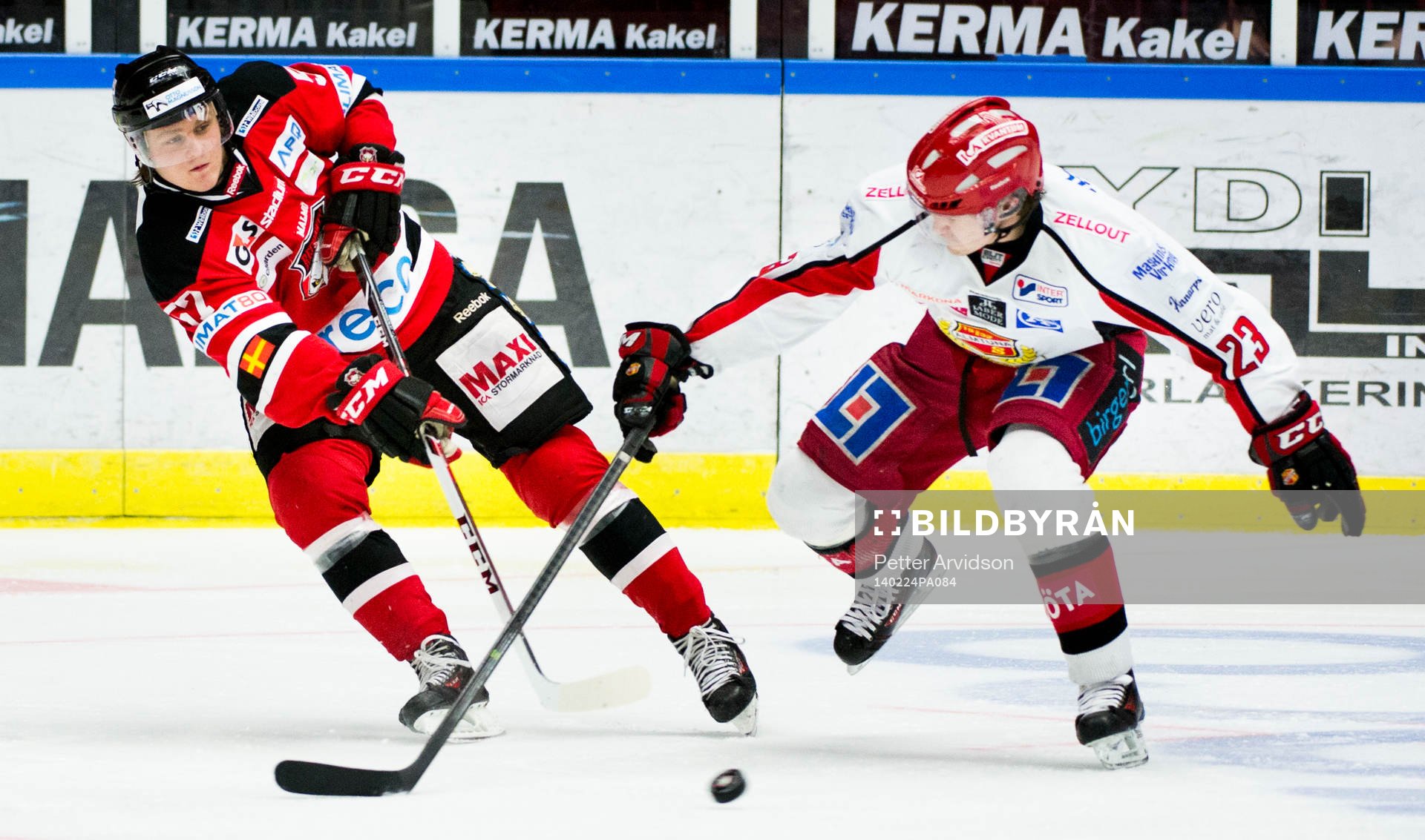 Malmö Redhawks Calle Andersson och Almtunas Jesper