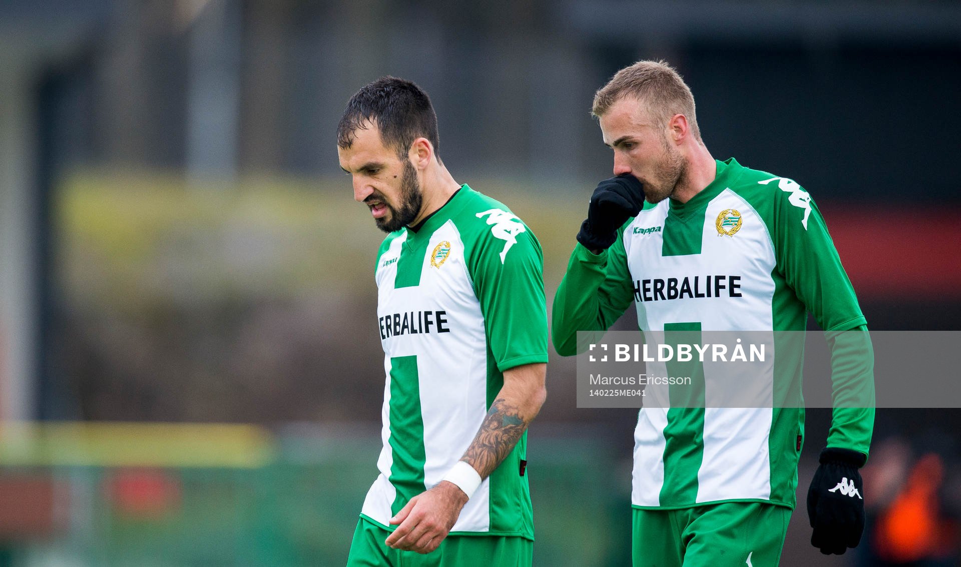 Hammarbys Marko Mihajlovic och Daniel Theorin deppar