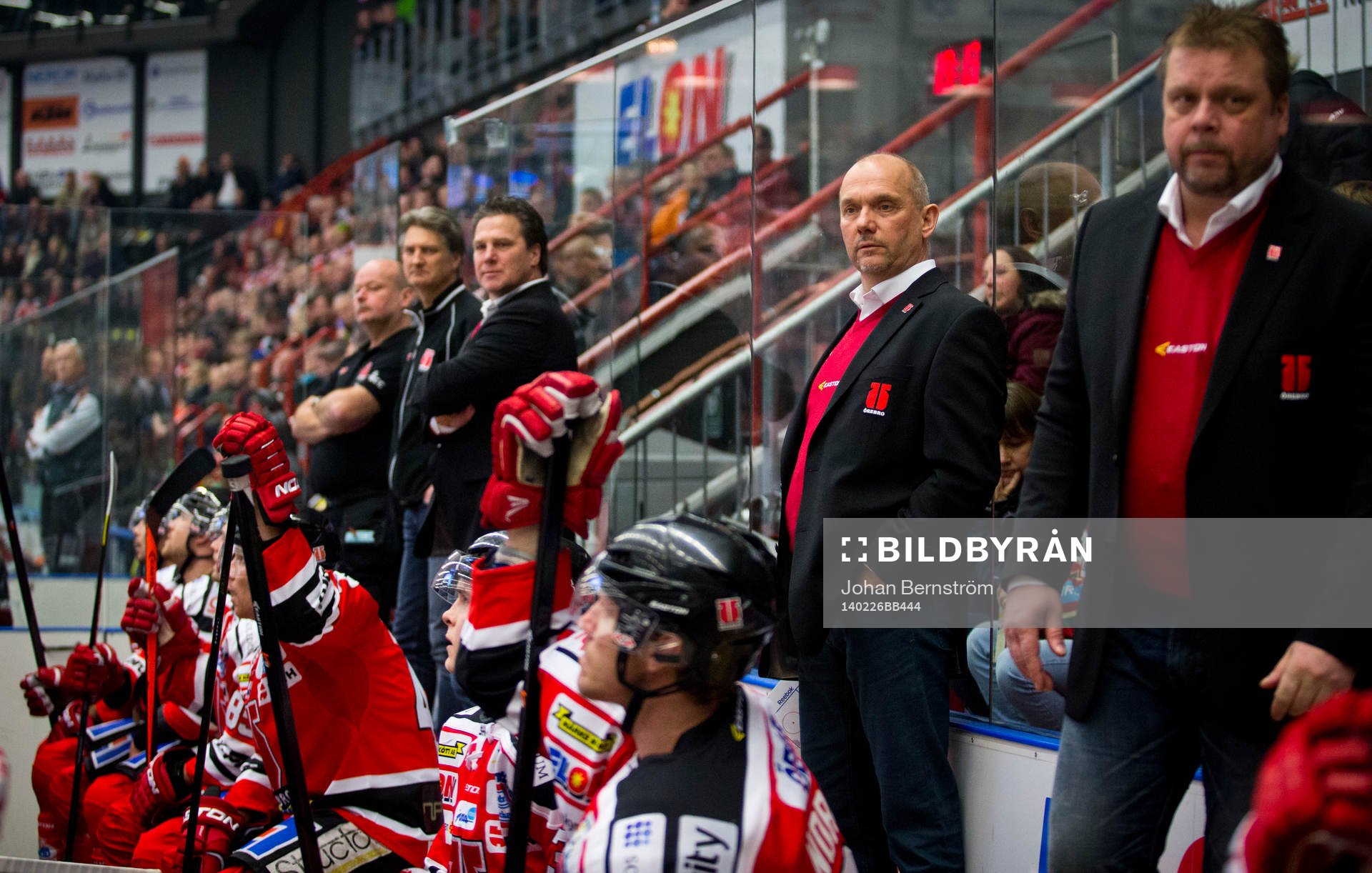 Örebros tränare Kenta Johansson och Håkan Åhlund,
